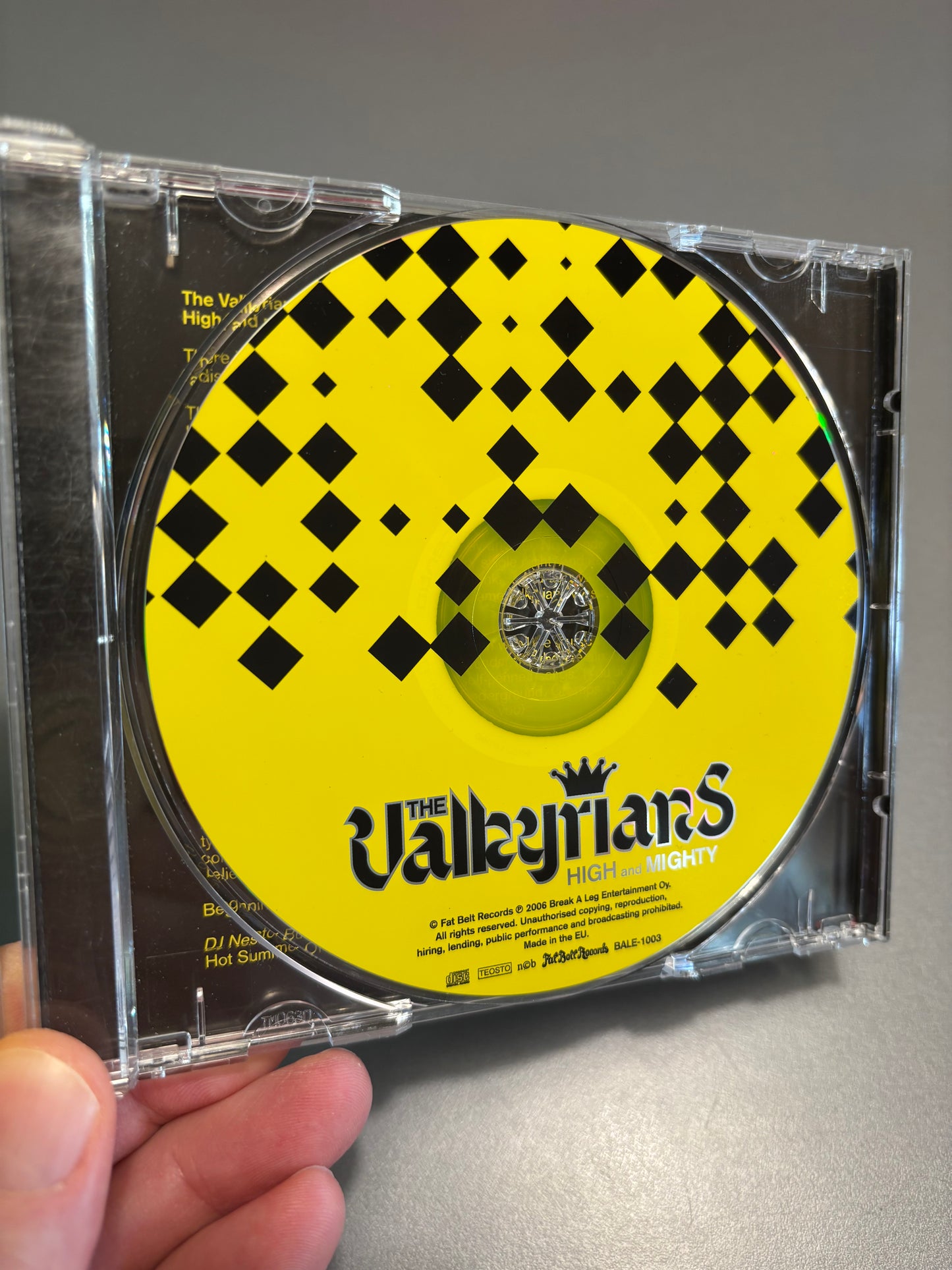The Valkyrians: High and Mighty, CD, 1st pressing, Fat Belt Records, Finland 2006