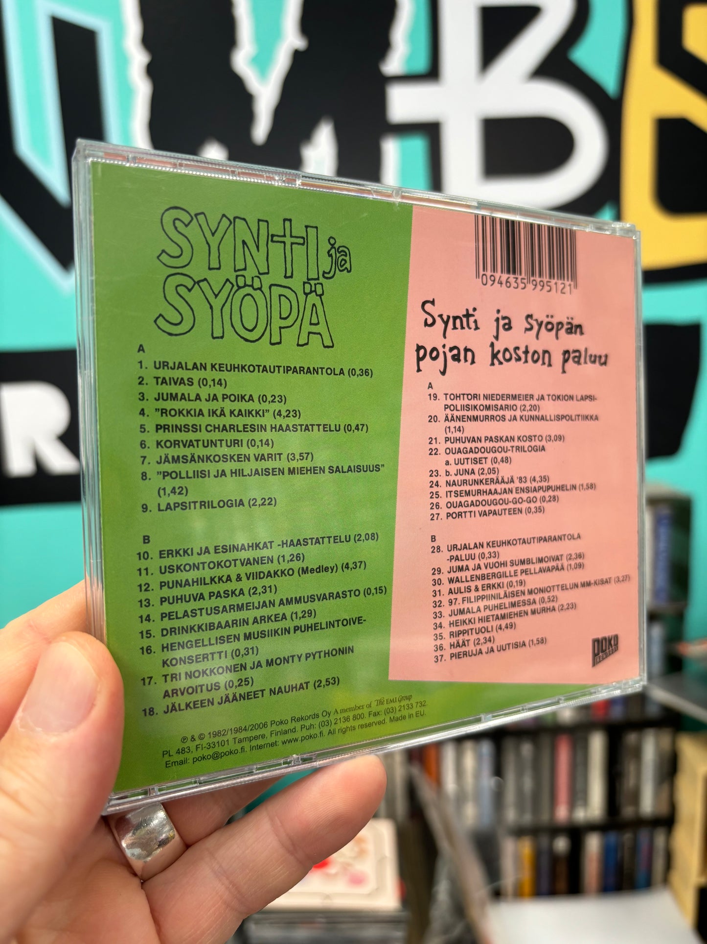 Erkki & Aulis: Synti Ja Syöpä/Synti Ja Syöpän Pojan Koston Paluu, CD, Only pressing, Poko Rekords, Finland 2006