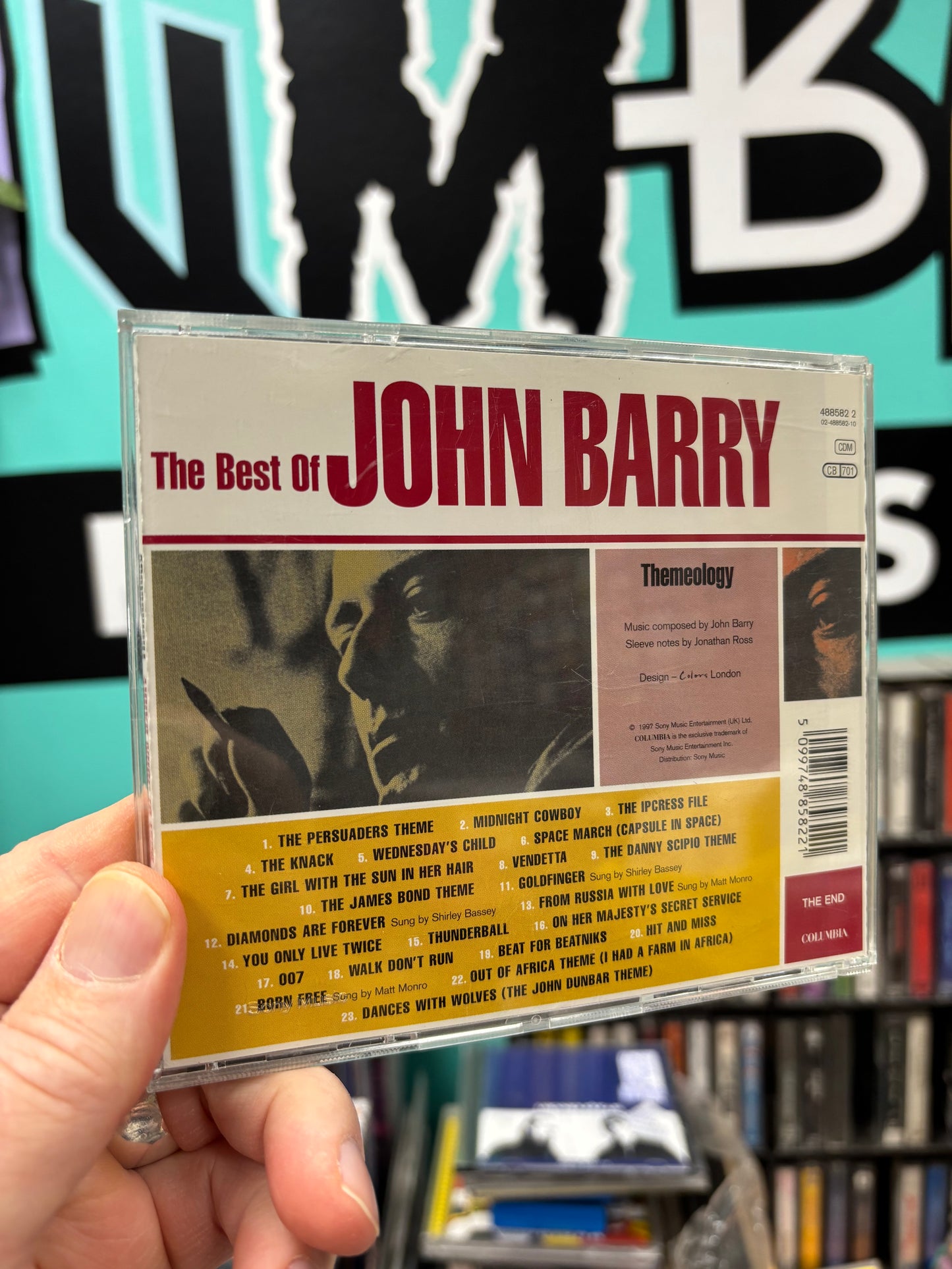 John Barry: The Best Of John Barry - Themeology, CD, 1st pressing, Columbia, UK & Europe 1997