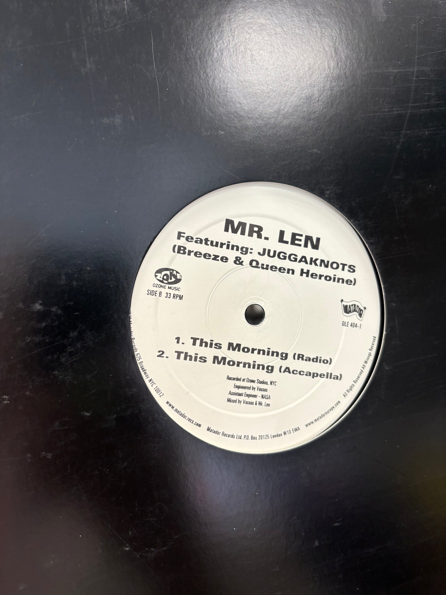 Mr. Len: This Morning, 12inch, Only official pressing, Matador, US 1999