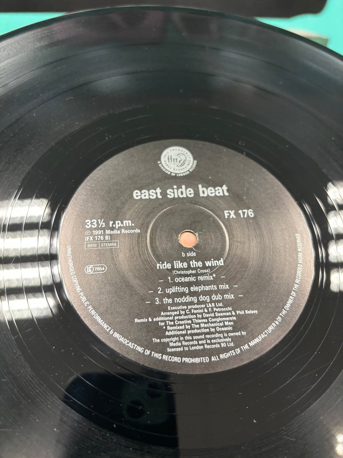 East Side Beat: Ride Like The Wind, 12inch, FFRR, UK & Europe 1991