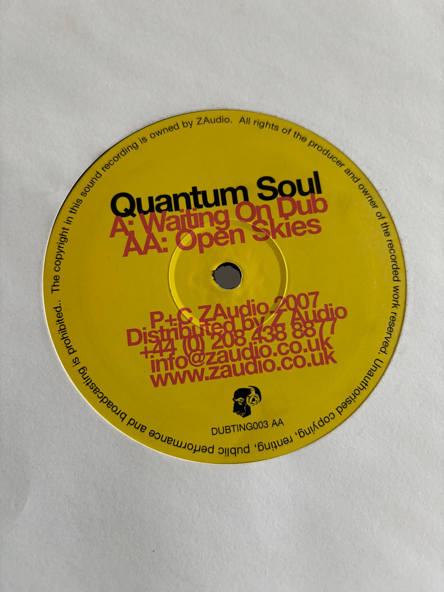 Quantum Soul: Waiting On Dub/Open Skies, 12inch, Only official pressing, Dubting, UK 2007