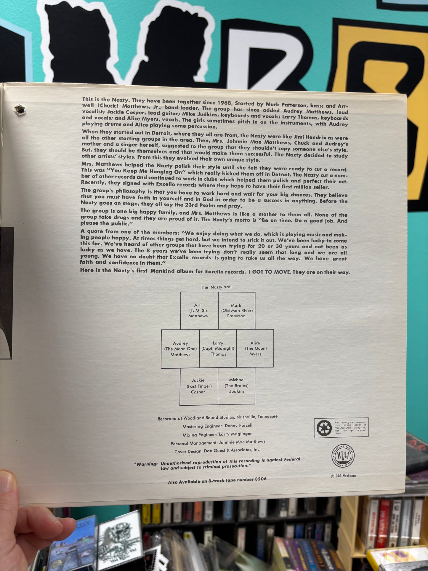 The Nazty: I Got To Move, LP, gatefold, 1st pressing, Mankind, US 1976