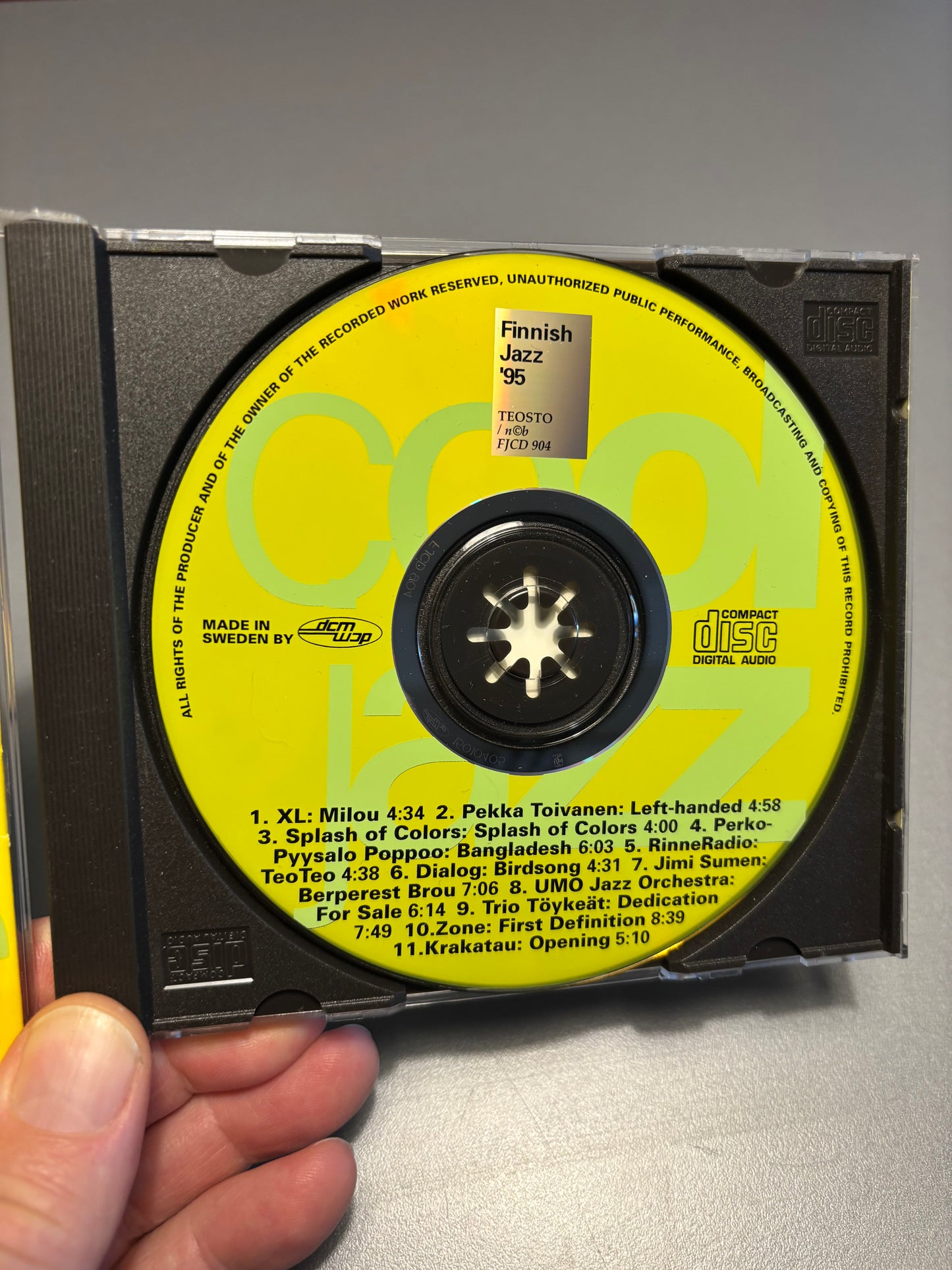 Finnish Jazz ’95 - Cool Jazz From North, CD, Only pressing, FIMIC, Scandinavia 1995