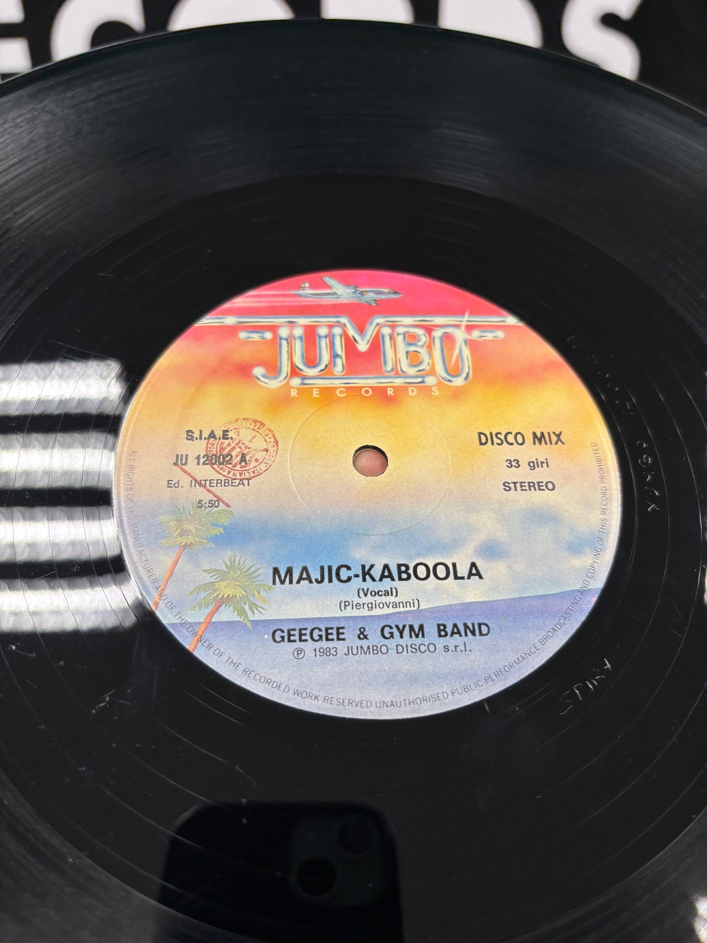 GeeGee & Gym Band: Majic-Kaboola, 12inch, Jumbo Records, Italy 1983