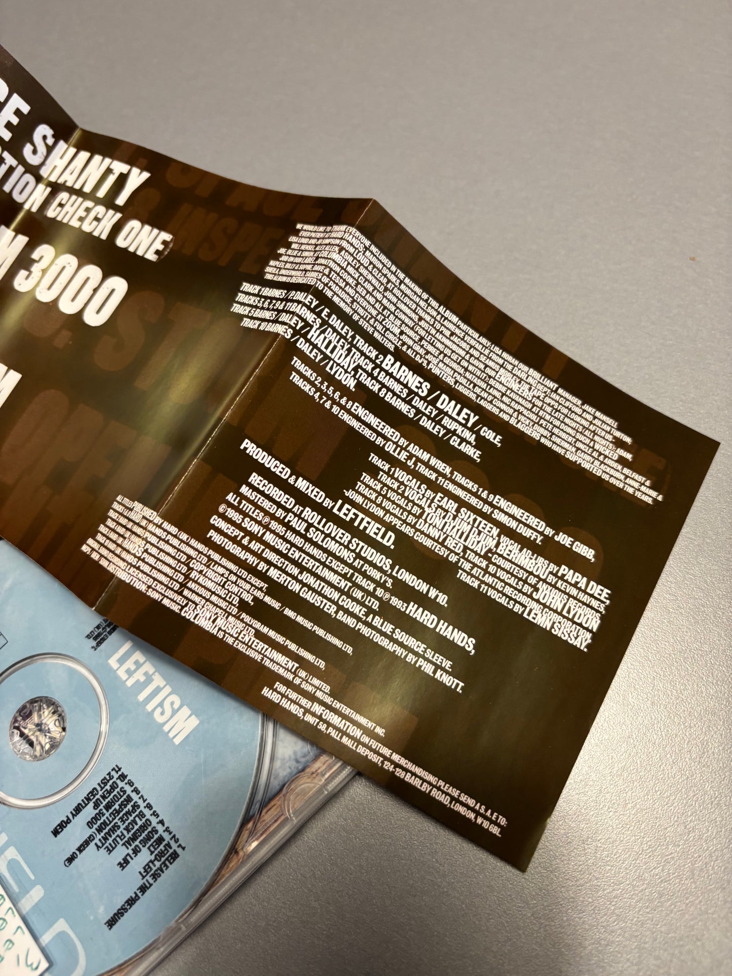 Leftfield: Leftism, CD, repress, Hard Hands, Columbia, UK 1995?