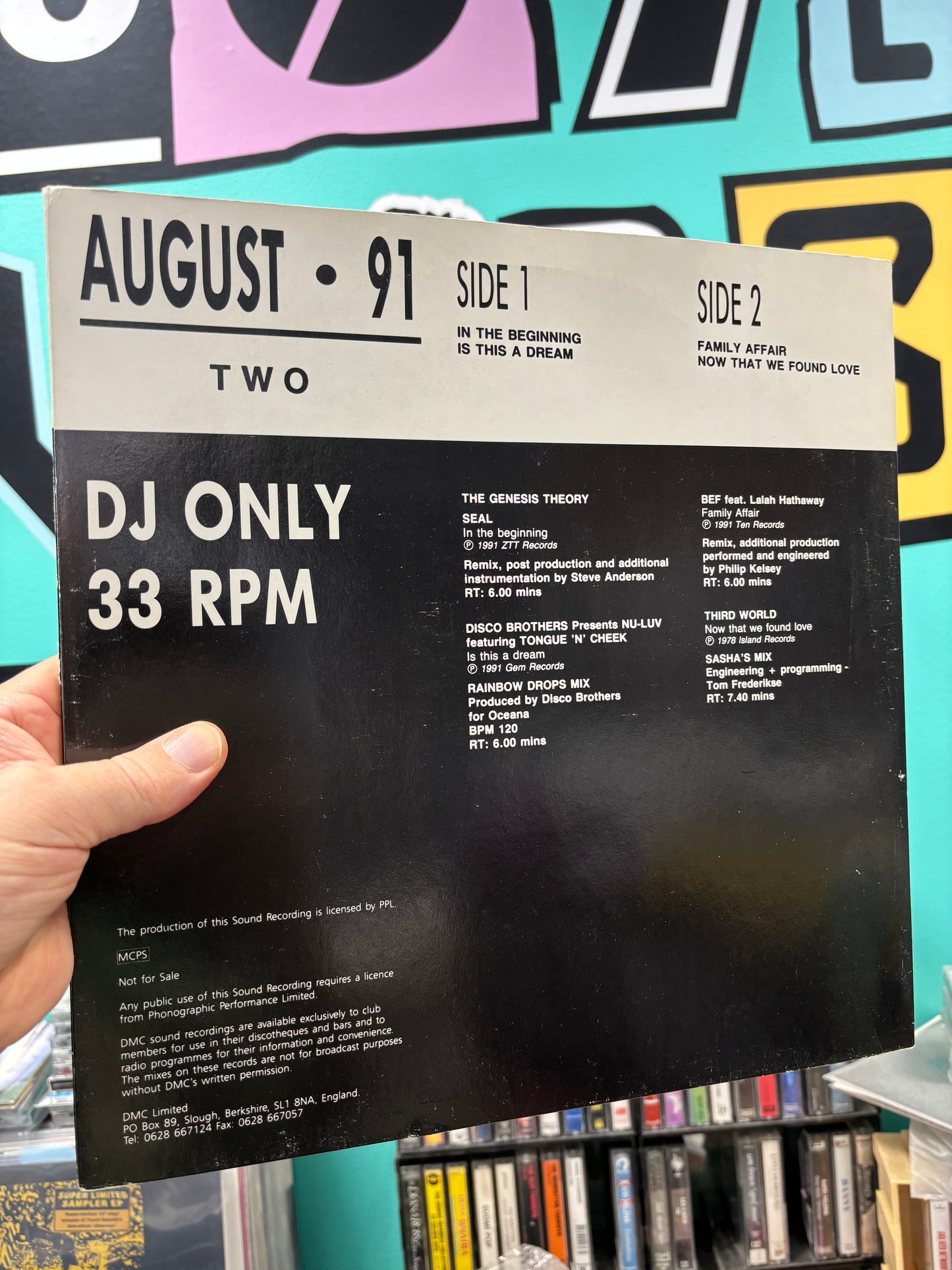 DMC - August 91 (Two), 12inch, Only pressing, DMC, UK 1991