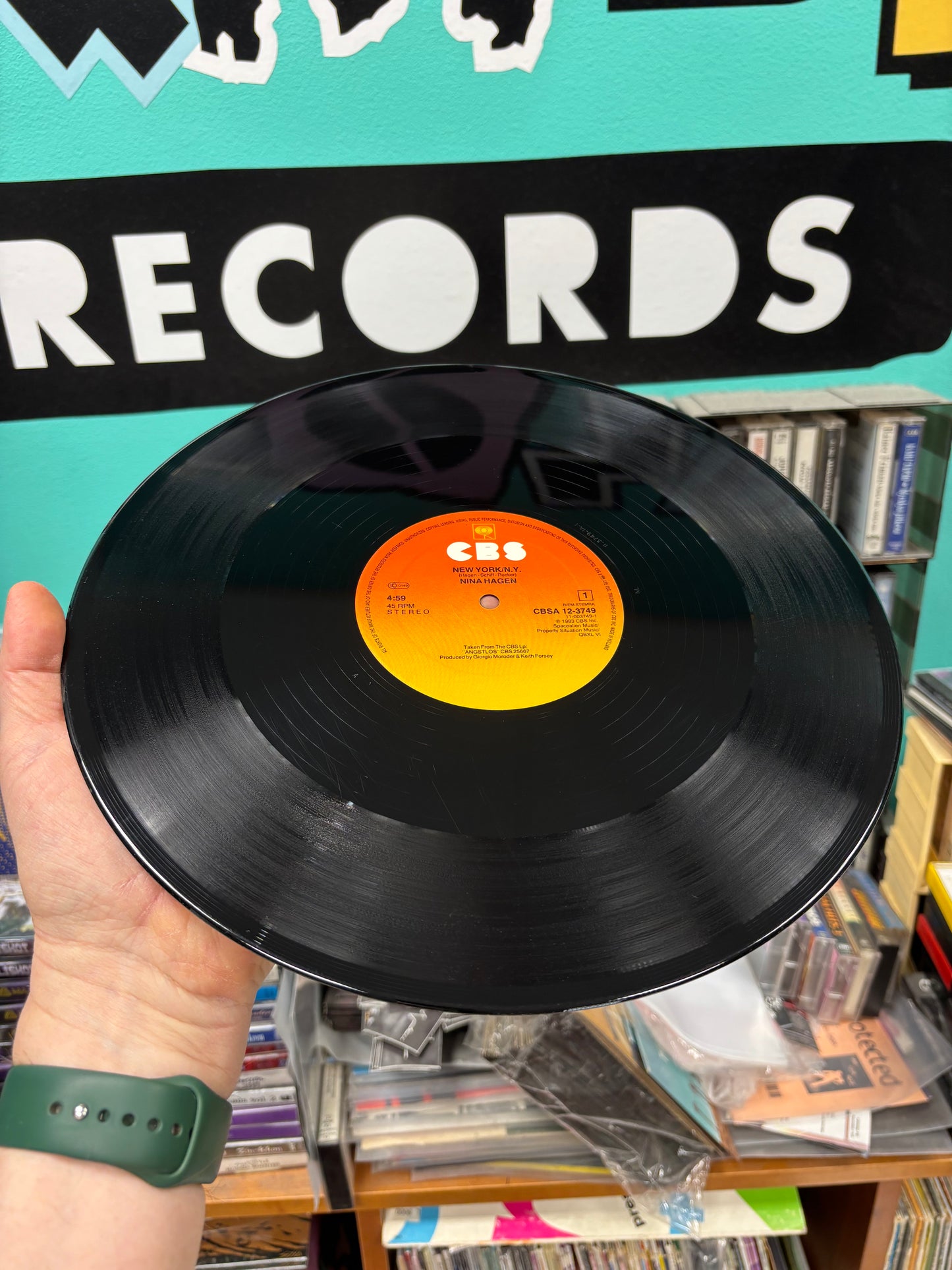 Nina Hagen: New York/N.Y and Was Es Ist, 12inch, CBS, Europe 1983