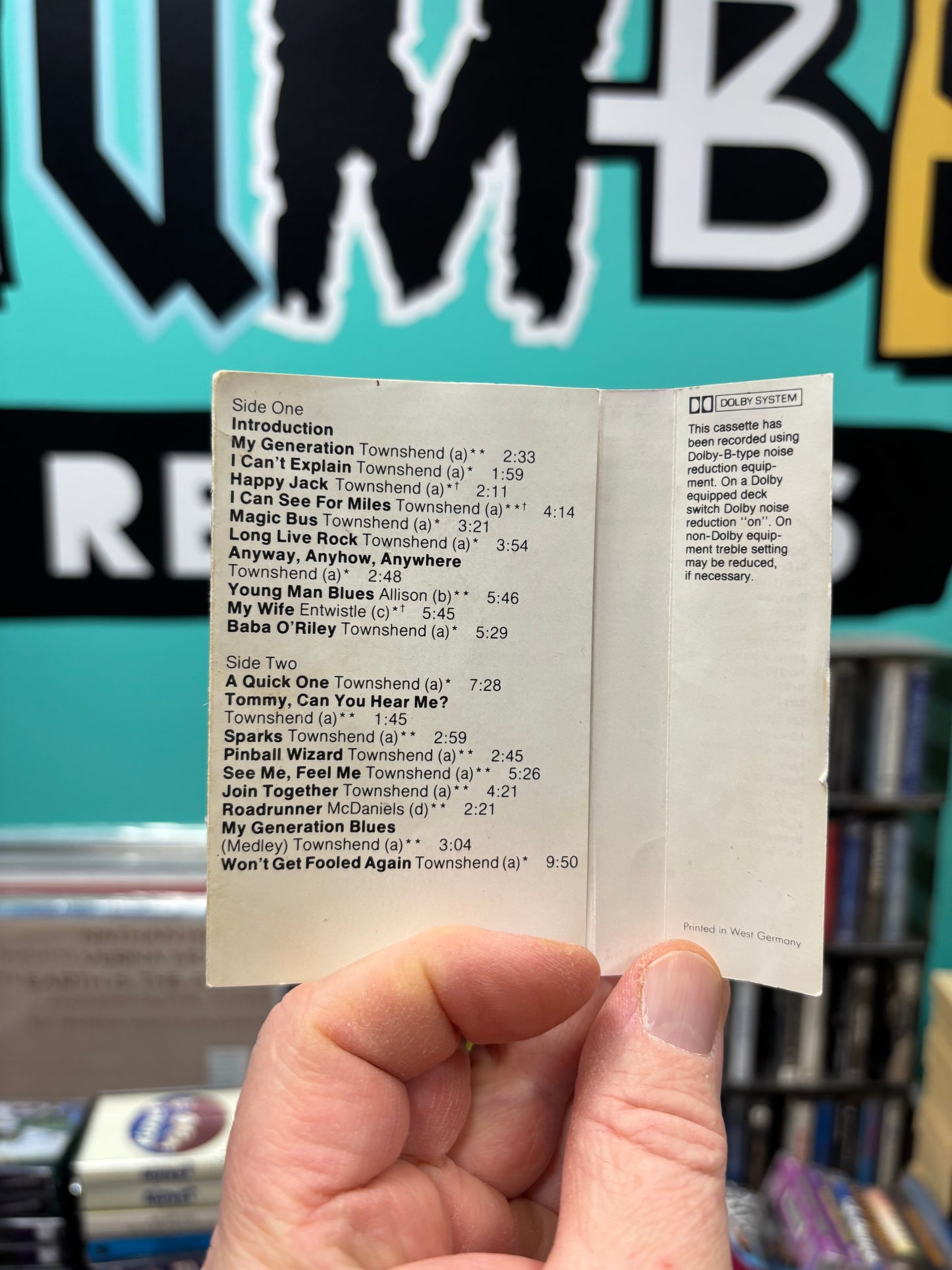 The Who: The Kids Are Alright (Music From The Soundtrack Of The Movie), cassette, Polydor, Germany 1979