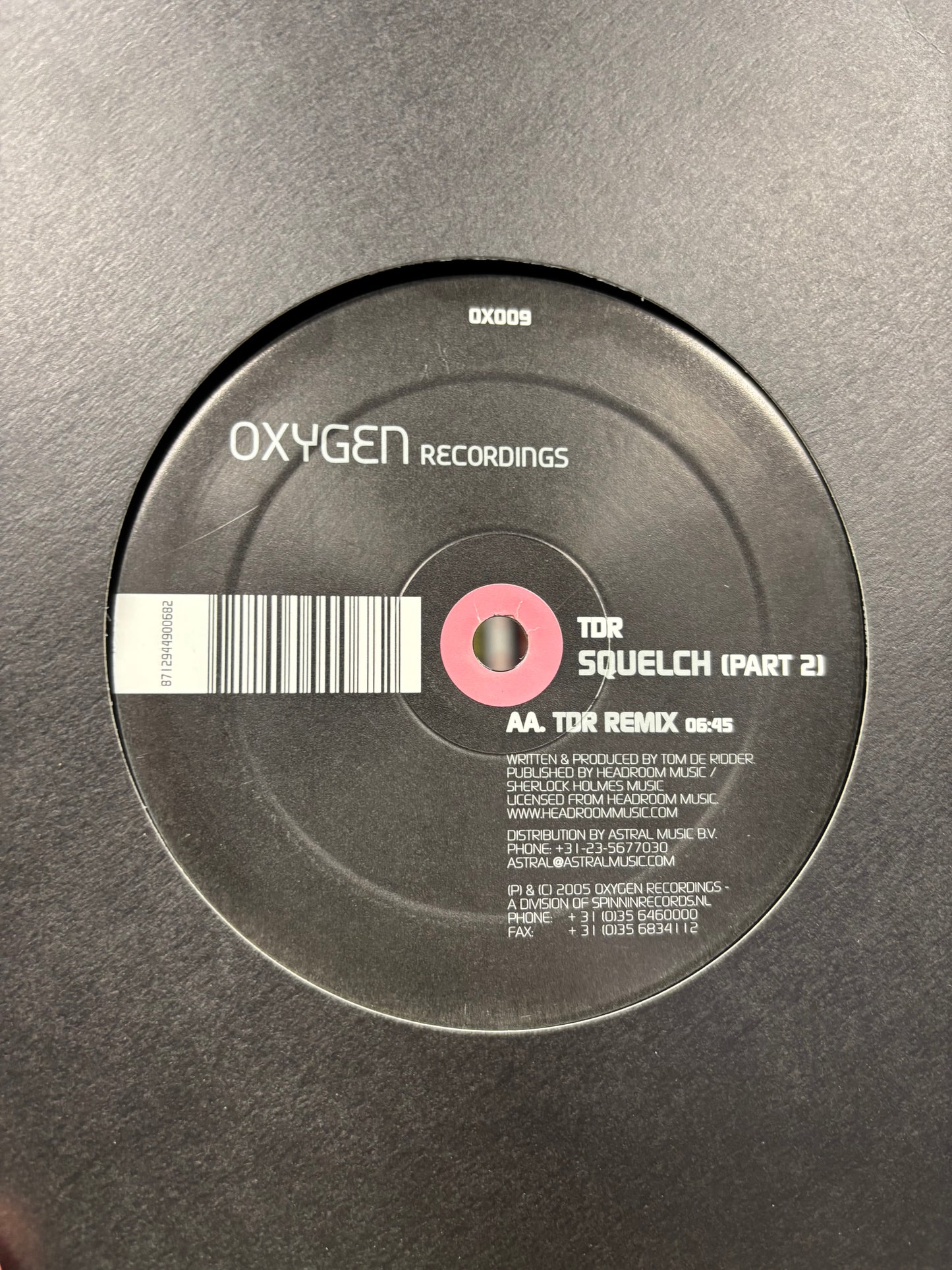 TDR: Squelch (Part 2), 12inch, Oxygen Records, Netherlands 2005