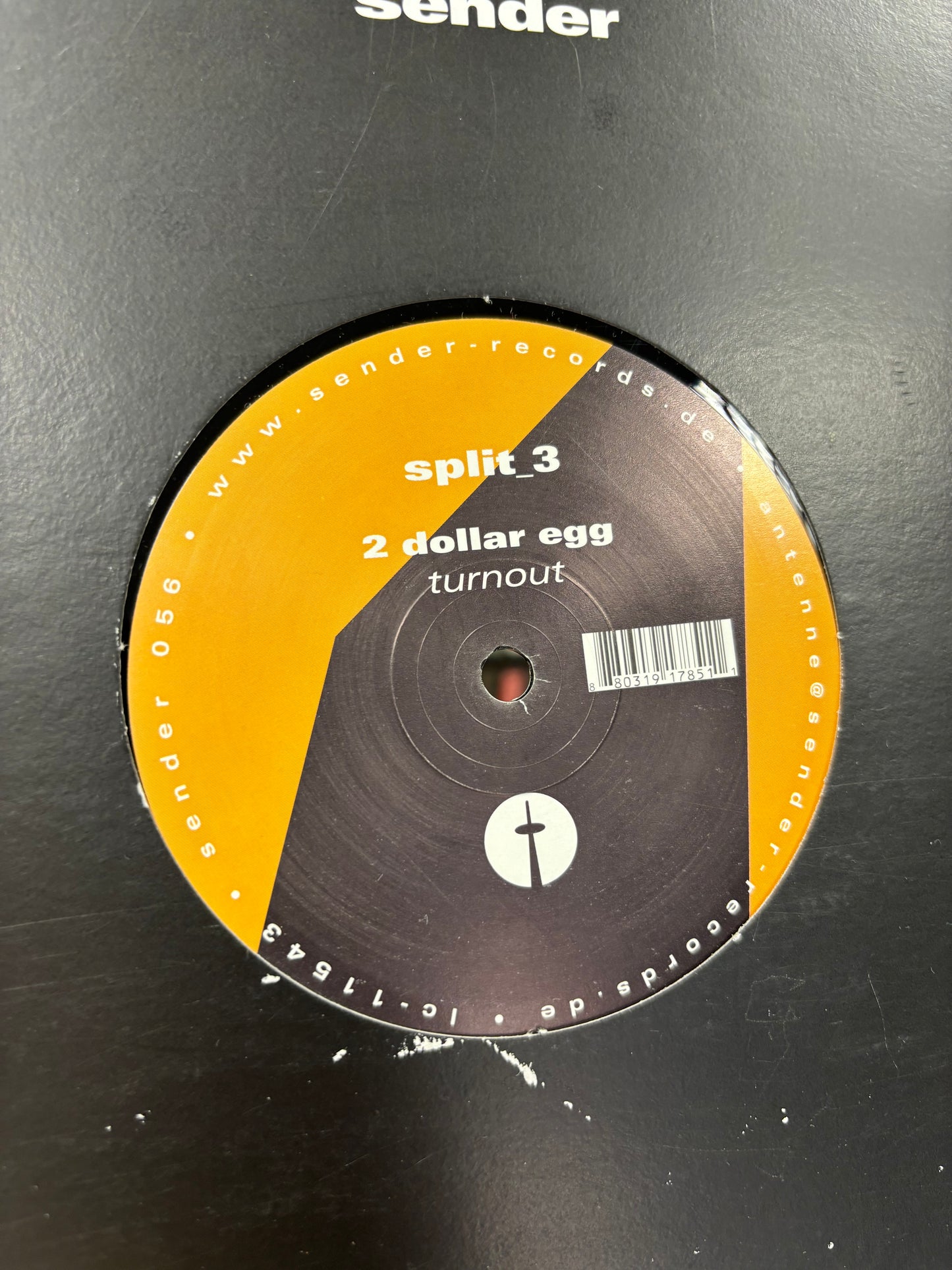 2 Dollar Egg: split_3, 12inch, Only official pressing, Sender Records, Germany 2006