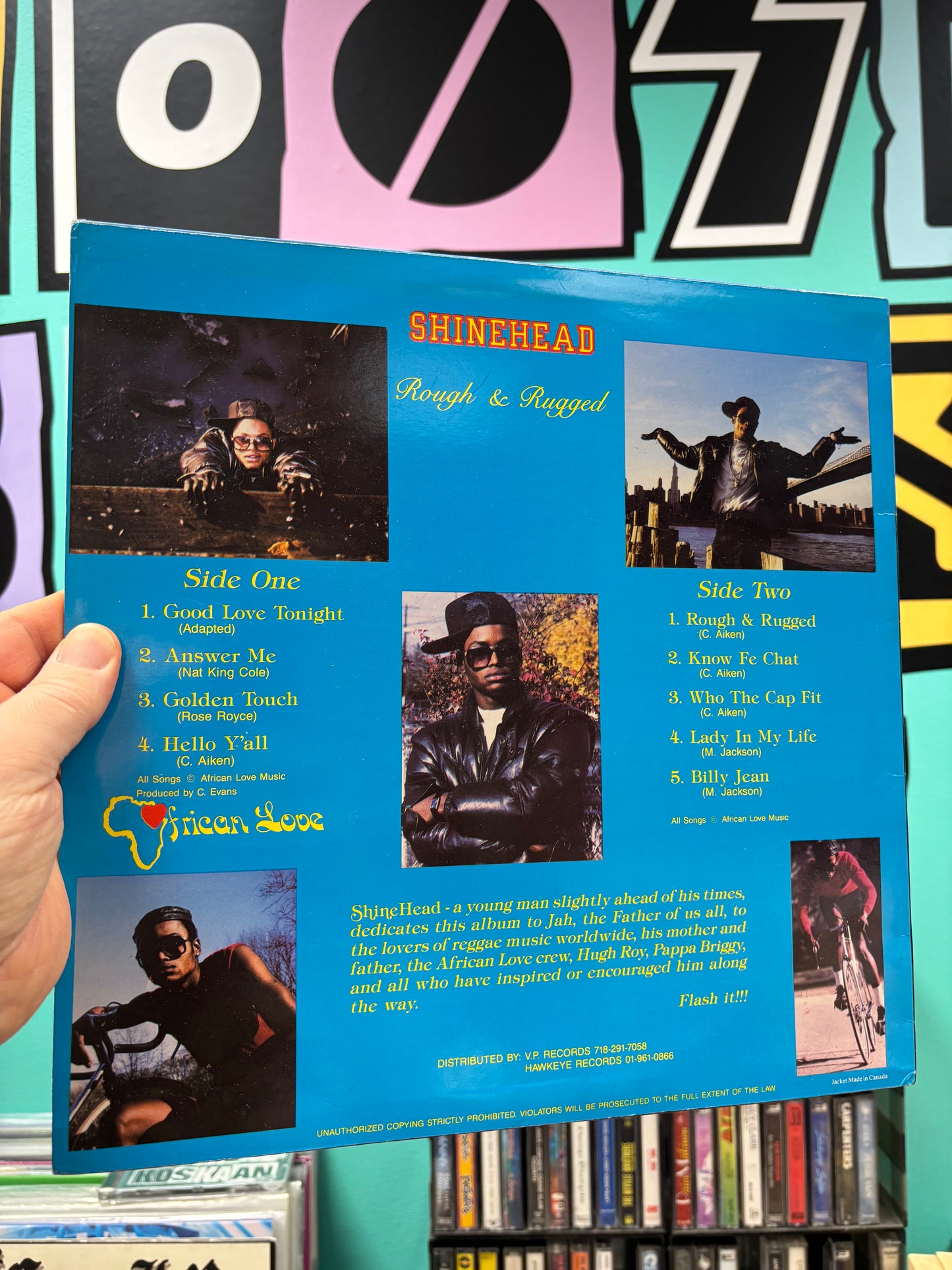 Shinehead: Rough & Rugged, LP, 1st pressing, African Love Records, US 1986