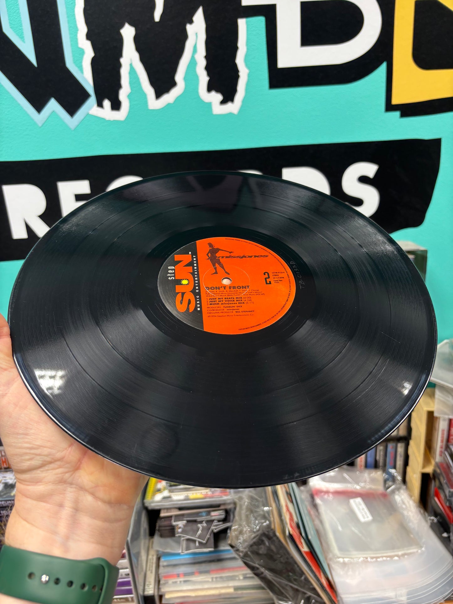 Miss Jones: Don’t Front, 12inch, Only official vinyl pressing, StepSun Music Entertainment, US 1994