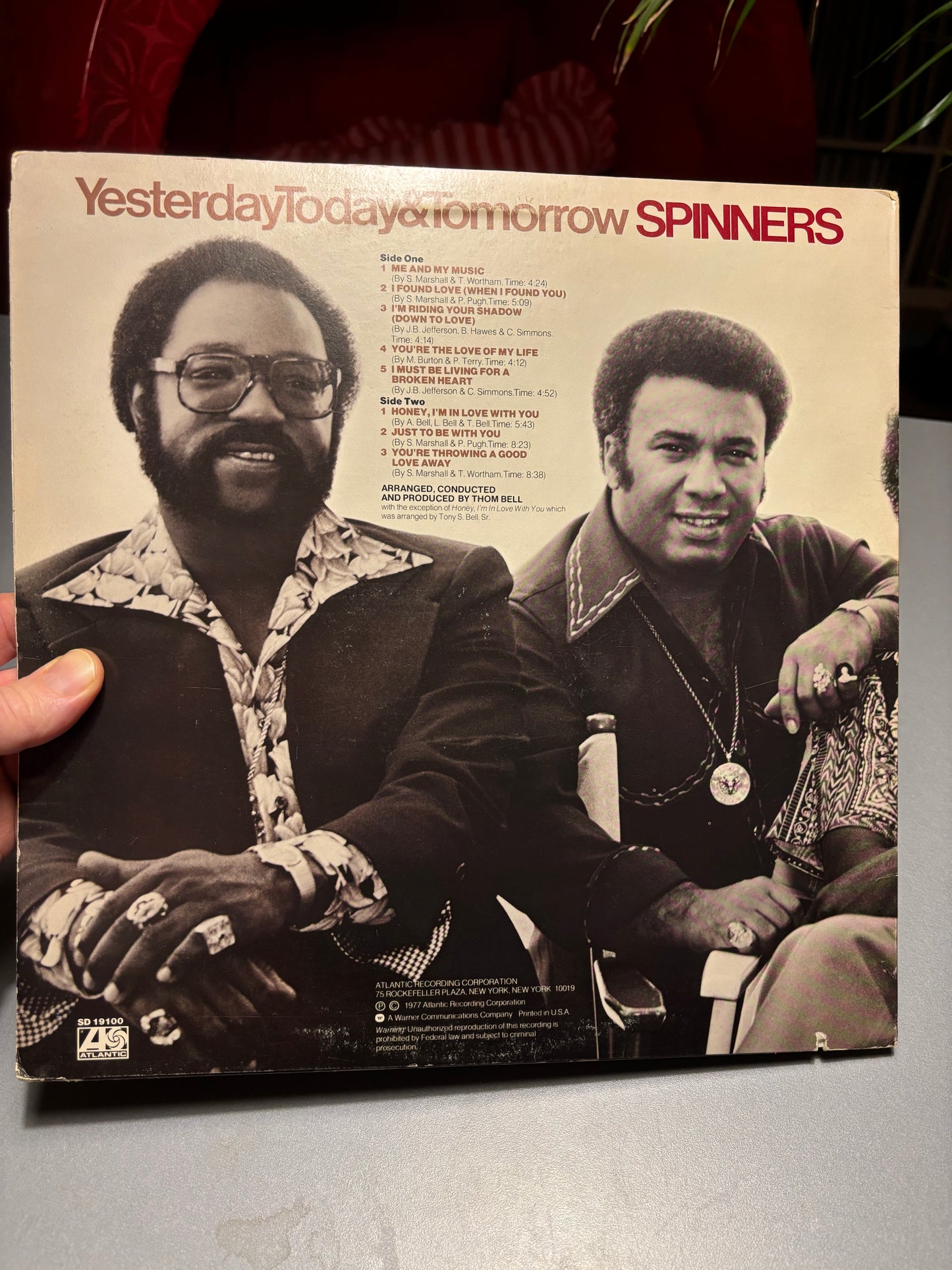 The Spinners: Yesterday, Today & Tomorrow, LP, Atlantic, US 1977