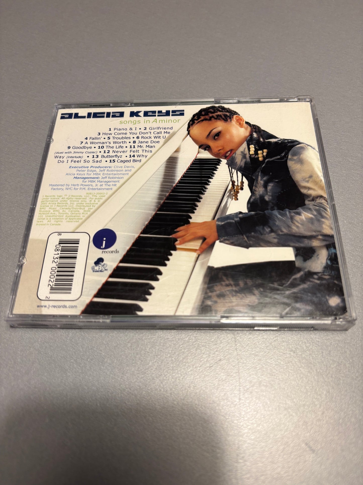 Alicia Keys: Songs In A Minor, CD, Club Edition, J Records, Canada 2001