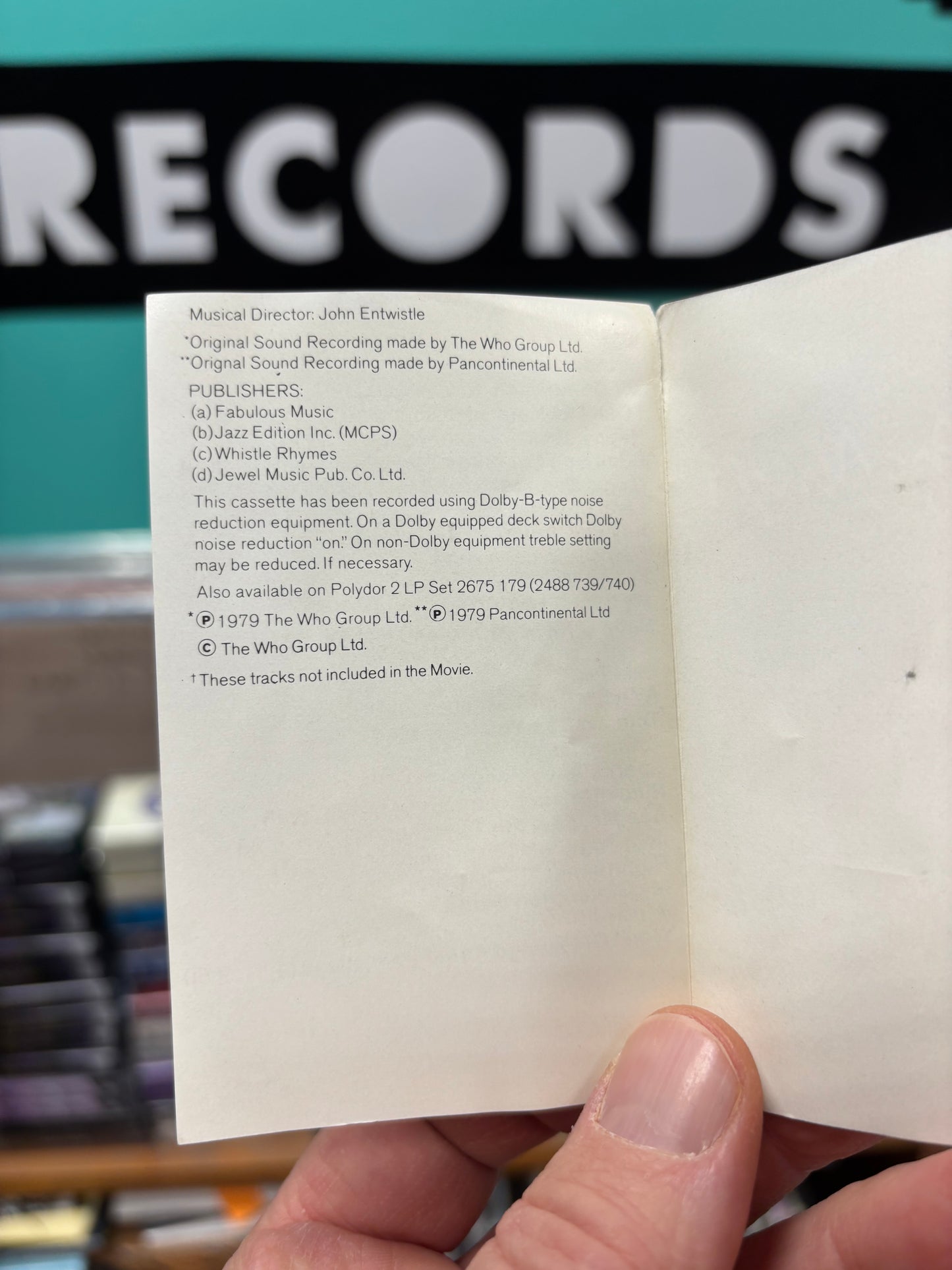 The Who: The Kids Are Alright (Music From The Soundtrack Of The Movie), cassette, Polydor, Germany 1979