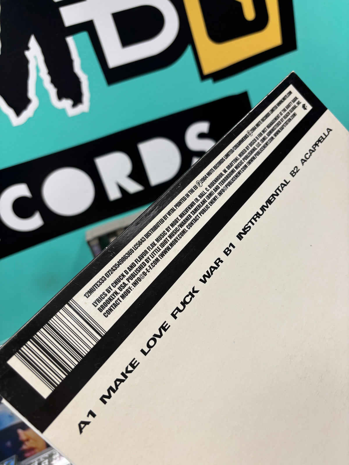 Moby & Public Enemy: Make Love Fuck War, 12inch, Only official vinyl pressing, Mute, UK 2004