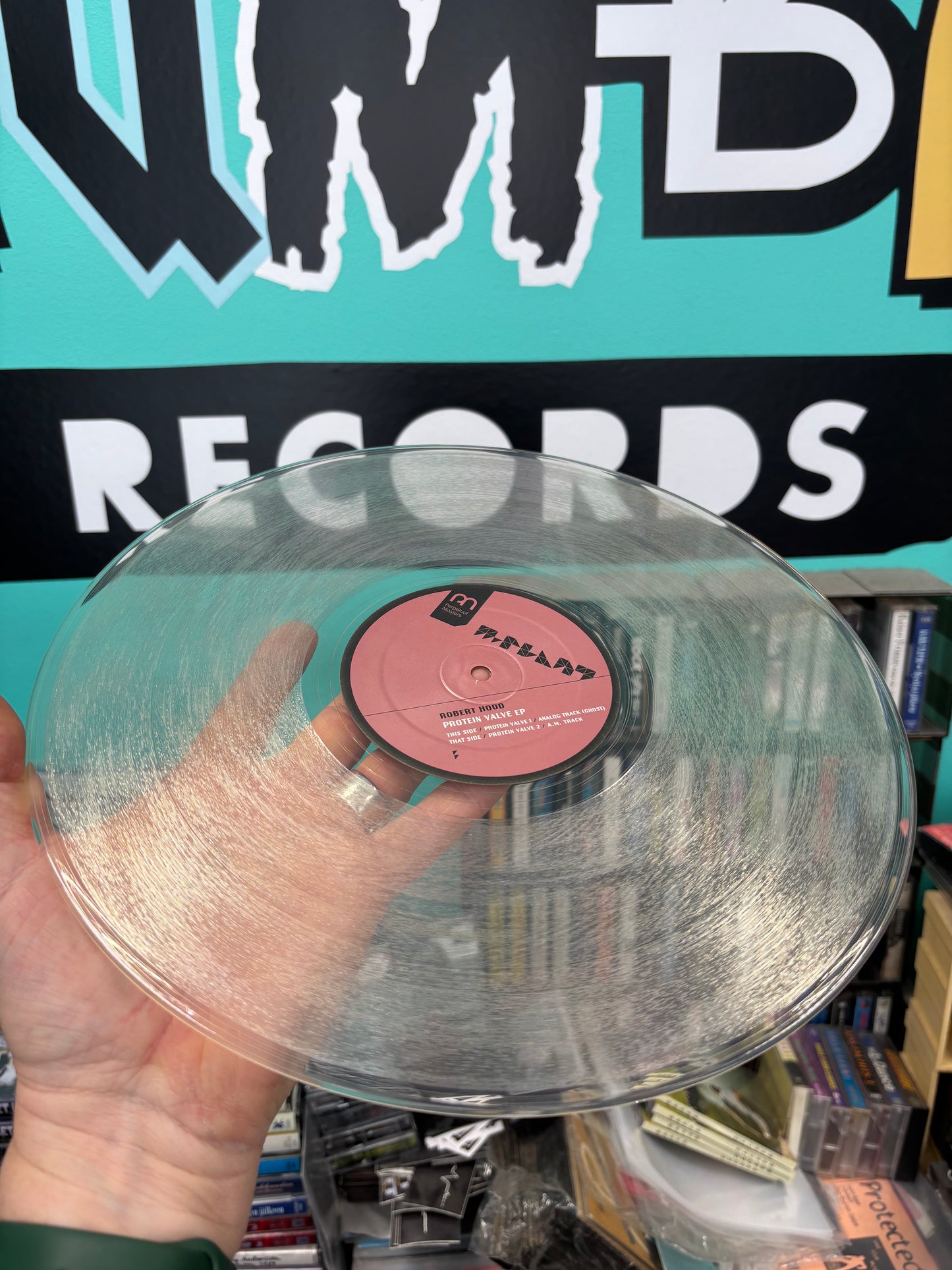 Robert Hood: Protein Valve EP, 12inch, reissue, remastered, Clear, M-Plant, US 2014