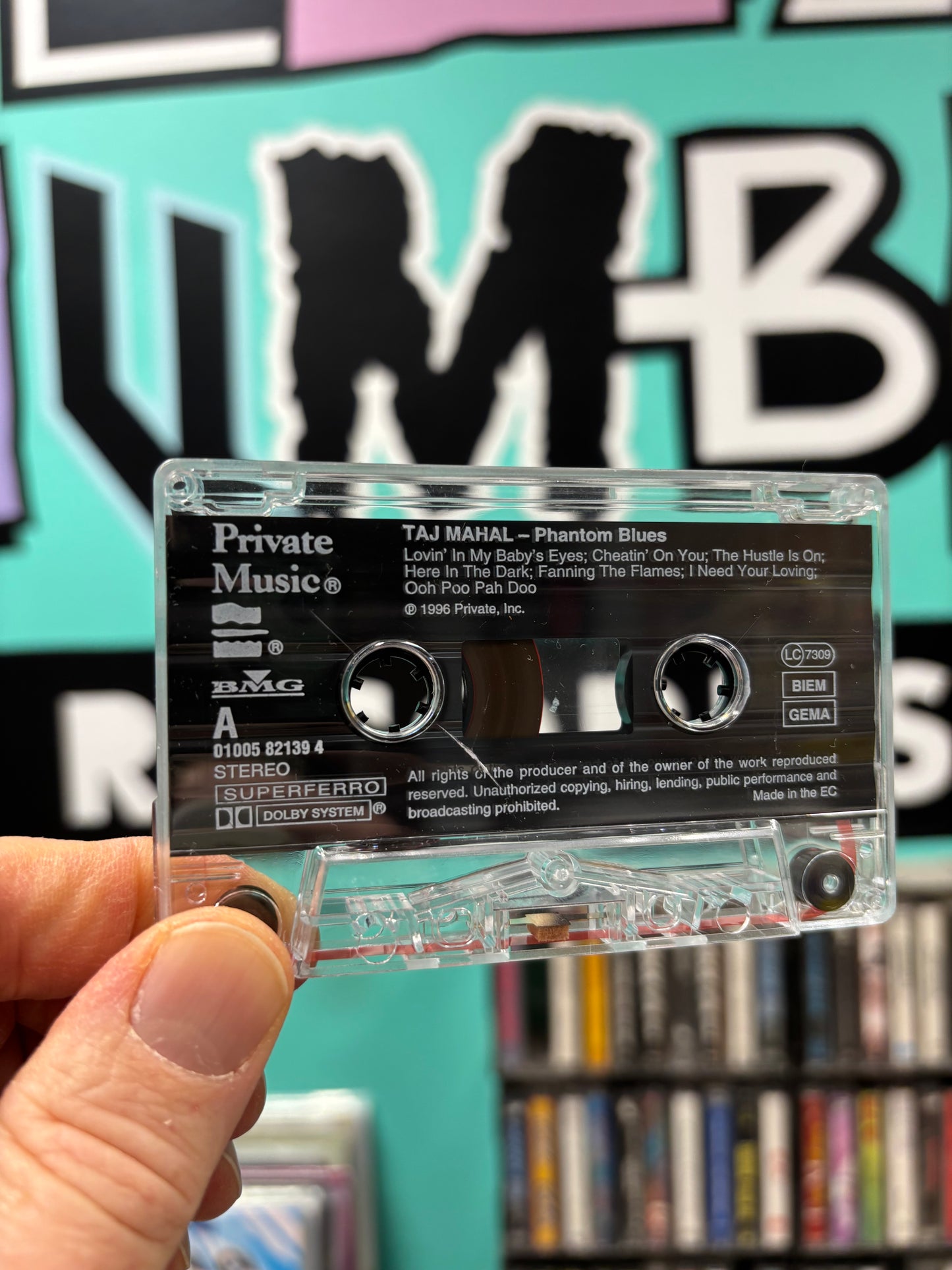 Taj Mahal: Phantom Blues, cassette, Private Music, BMG, Europe 1996