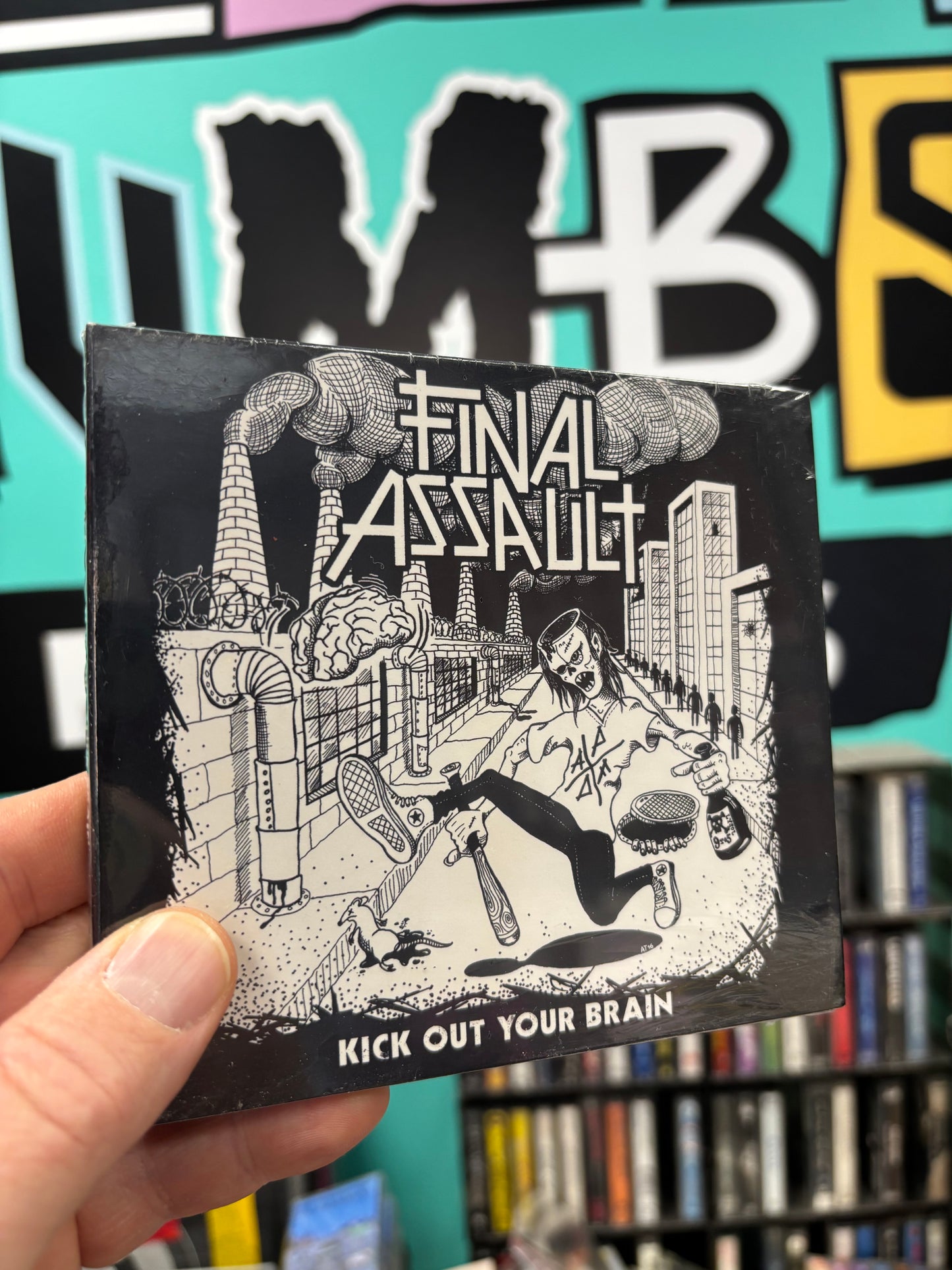 Final Assault: Kick Out Your Brain, CD, EP, 1st pressing, Only CD pressing, Not On Label, Self-released, Finland 2016