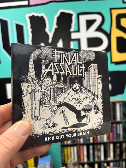 Final Assault: Kick Out Your Brain, CD, EP, 1st pressing, Only CD pressing, Not On Label, Self-released, Finland 2016