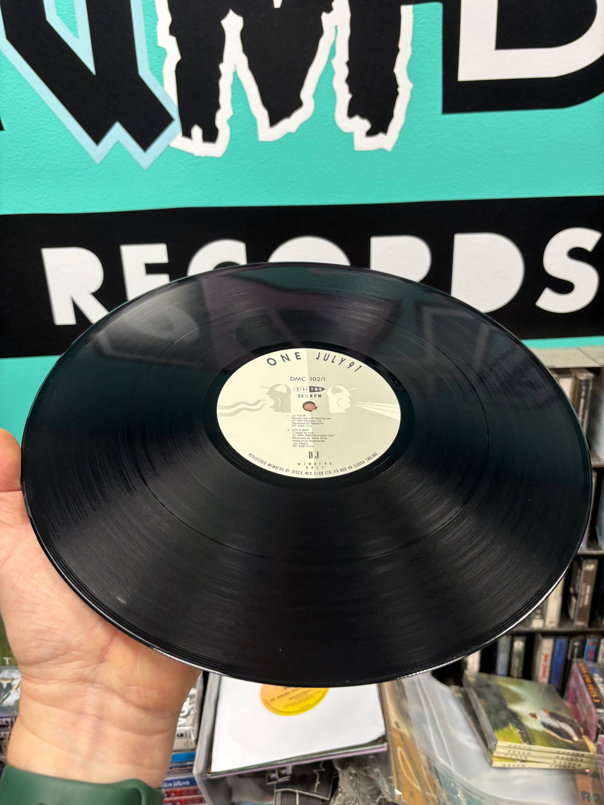 DMC - July 91 (One), 12inch, Only pressing, Partially Mixed, DMC, UK 1991