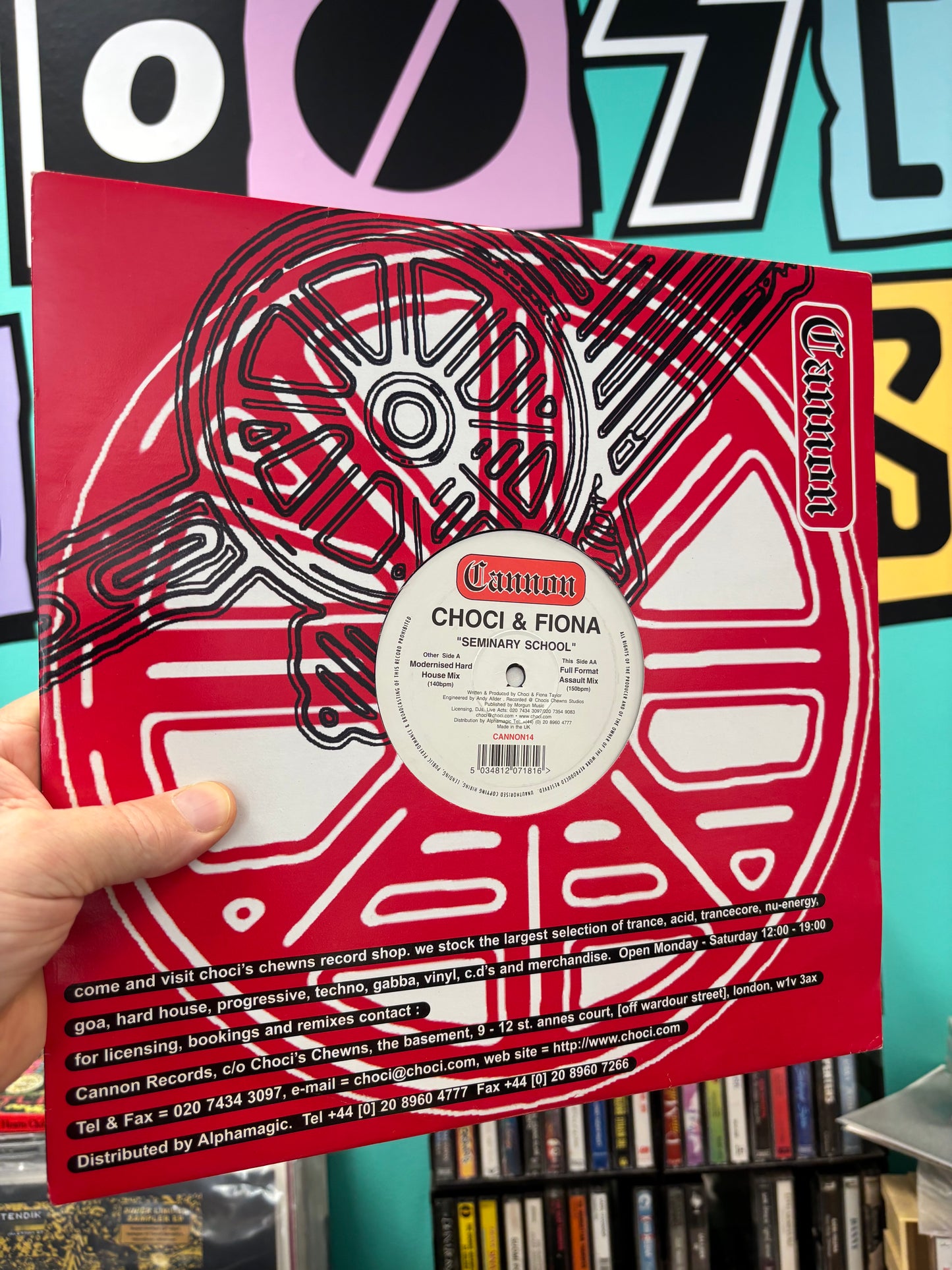 Choci & Fiona: Seminary School, 12inch, Only official pressing, Cannon Records, UK 1998