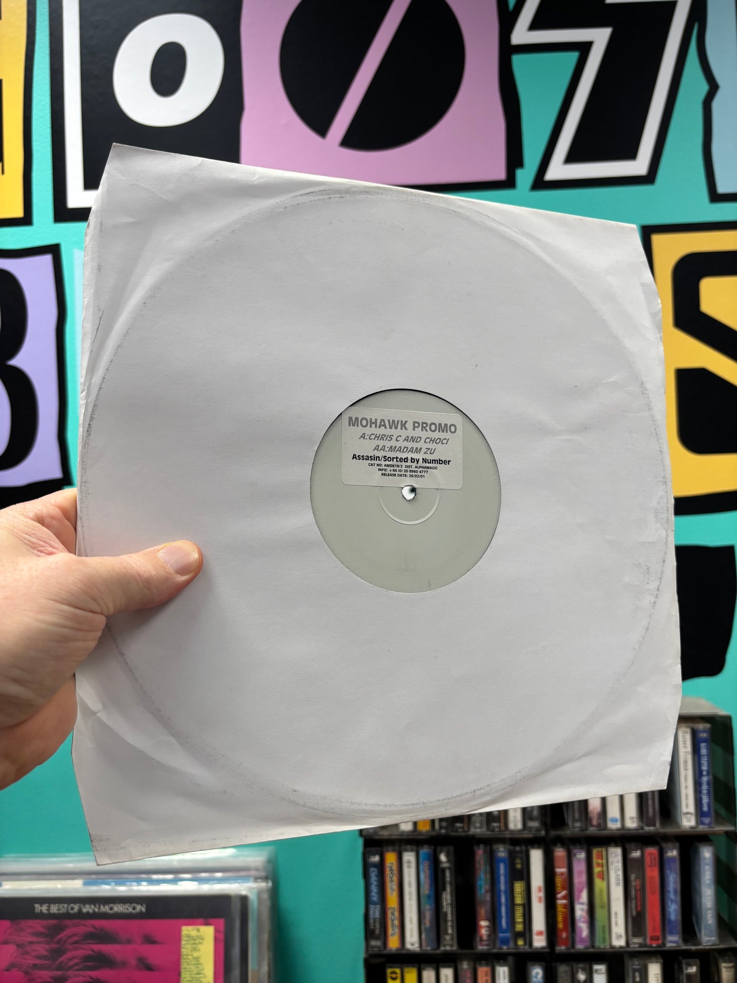 Chris C & Choci: Assasin/Madam Zu: Sorted by Number, 12inch, white label, promo, Mohawk Records, UK 2001