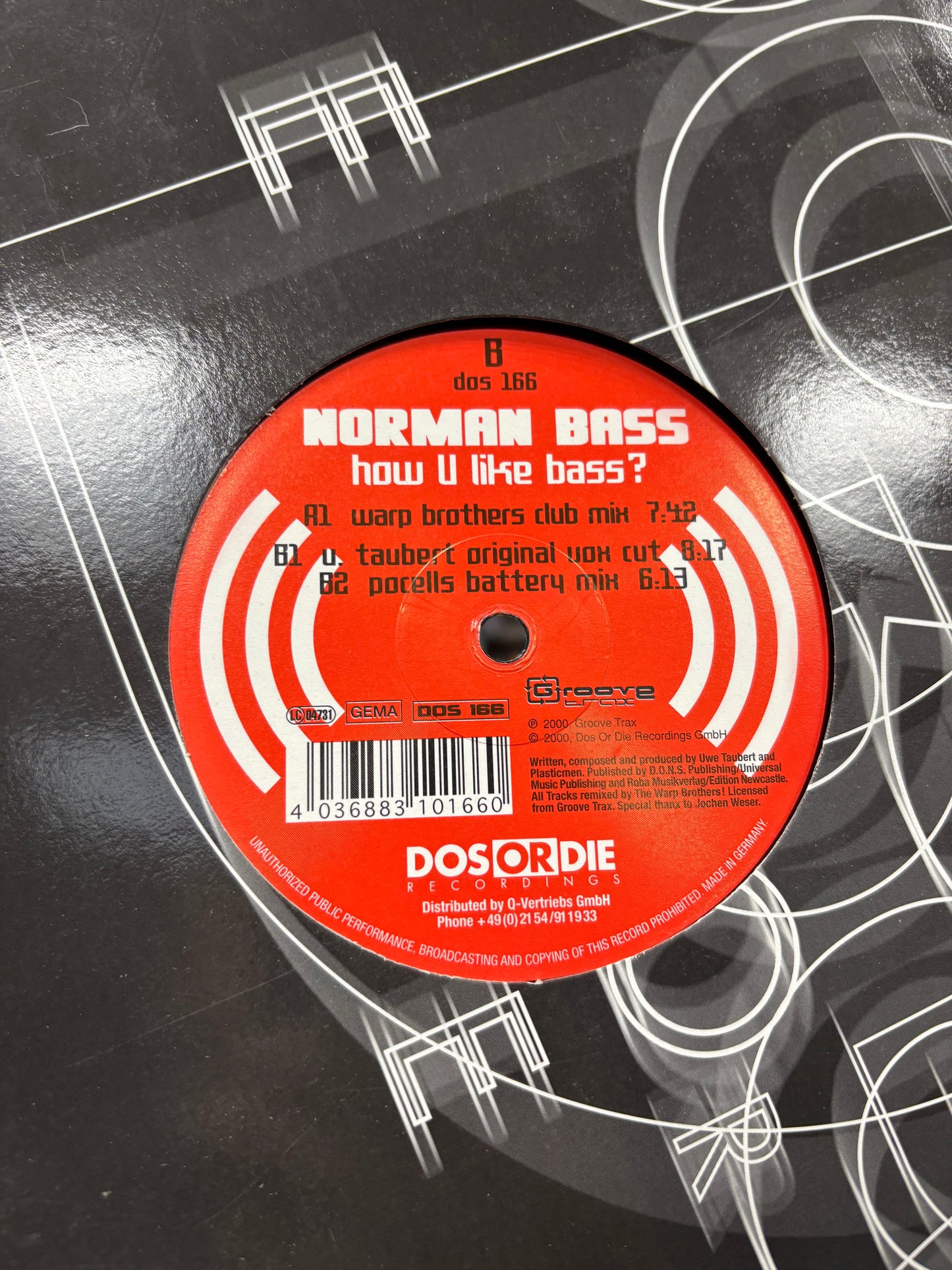 Norman Bass: How U Like Bass?, 12inch, 1st pressing, Dos Or Die Recordings, Germany 2001