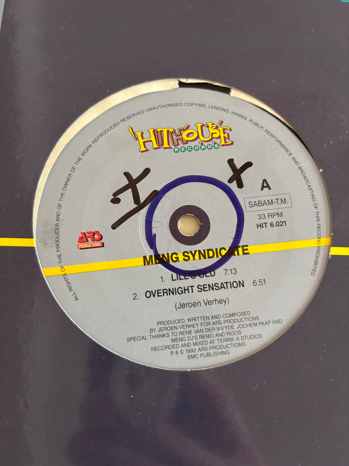 Meng Syndicate: Vol 2, 12inch, Only vinyl pressing, Hithouse Records, Belgium 1992