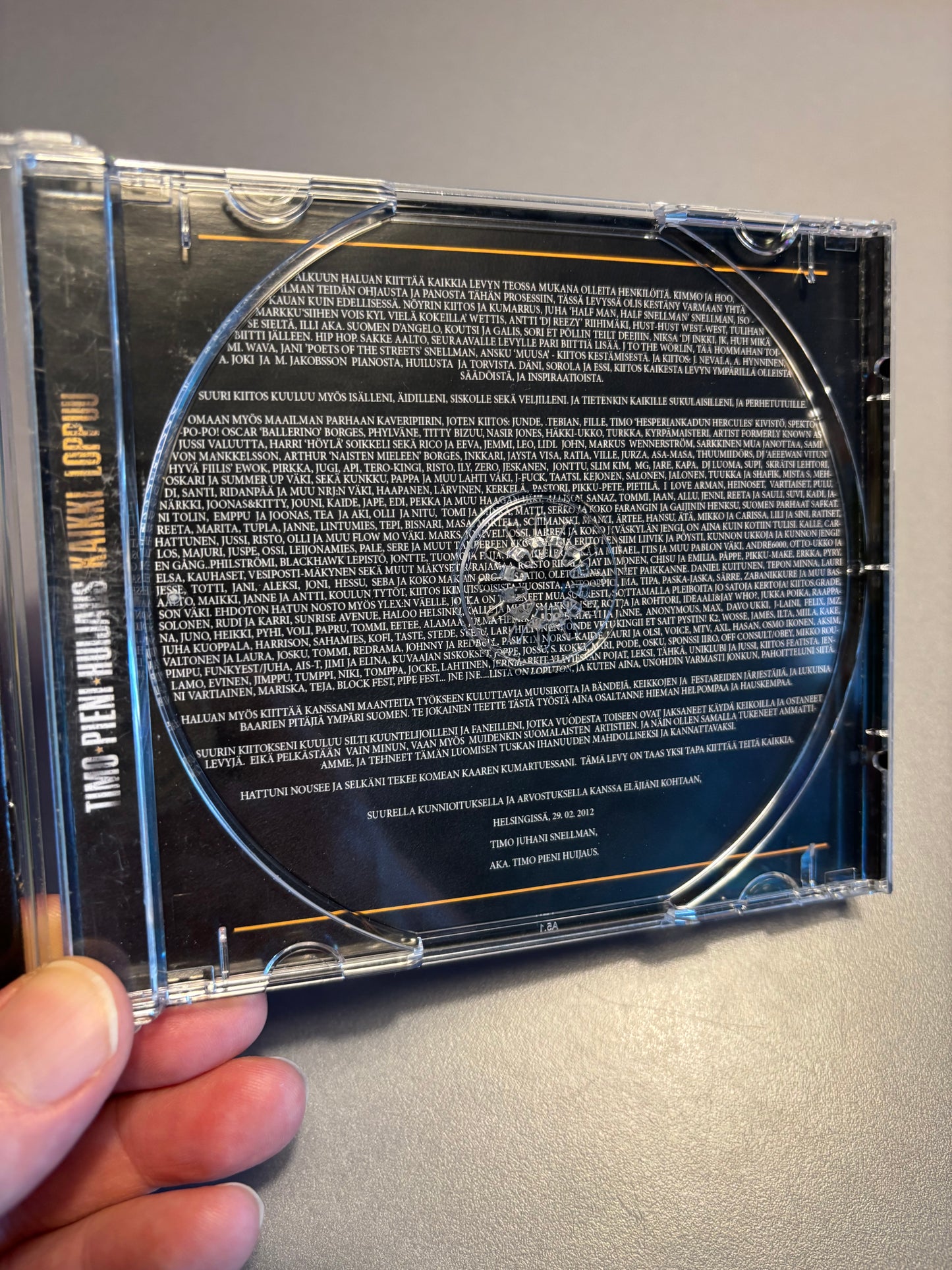 Timo Pieni Huijaus: Kaikki Loppuu, CD, Only pressing, Rähinä Records, Finland 2012