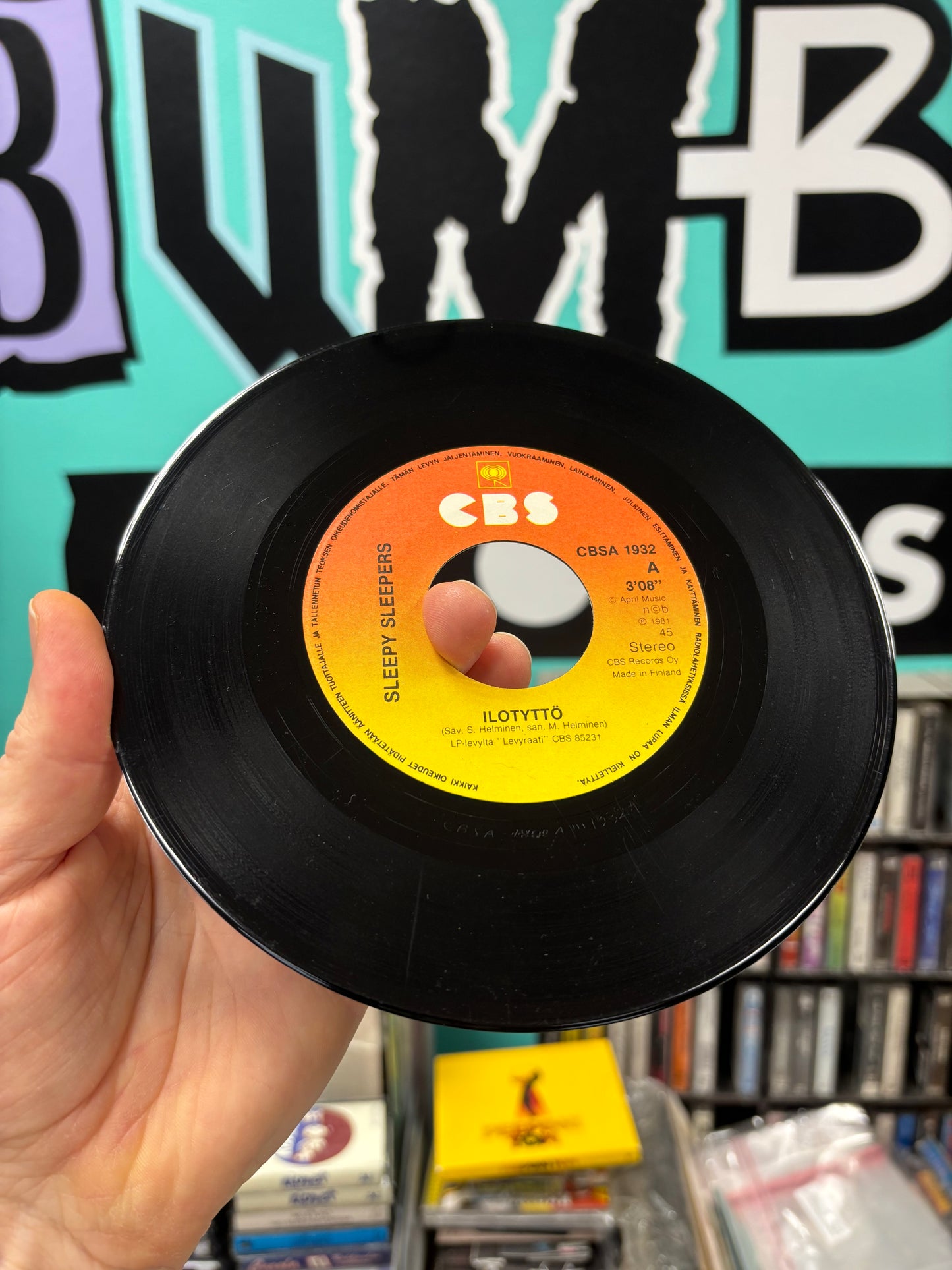 Sleepy Sleepers: Ilotyttö/Viikonalkuäiti, 7inch, Only pressing, CBS, Finland 1981