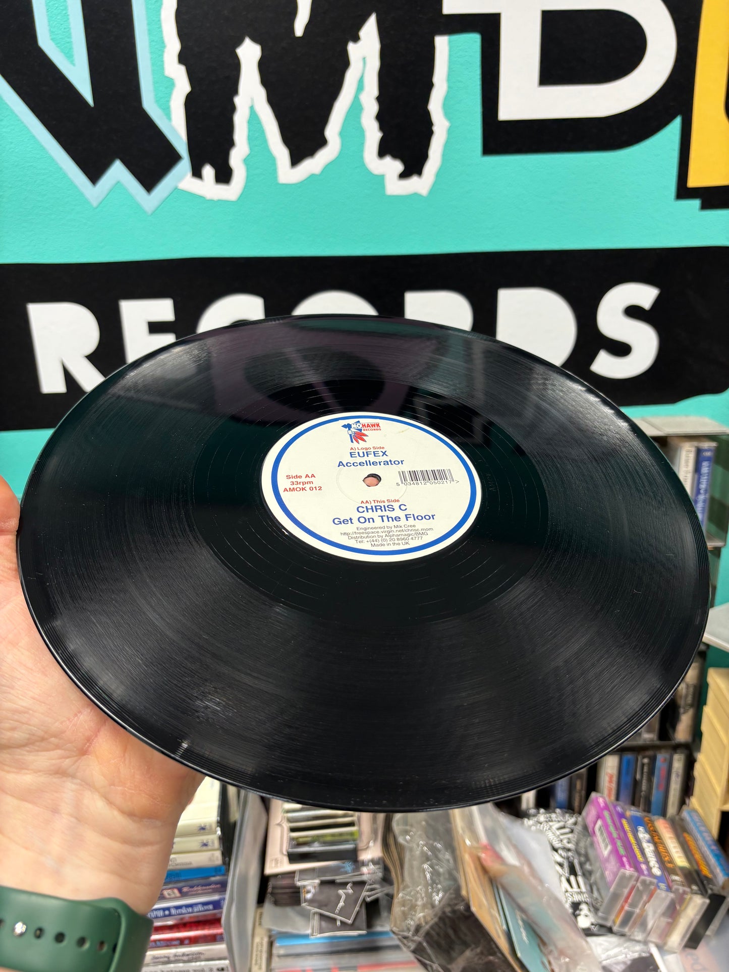 Eufex: Accellerator/Chris C: Get On The Floor, 12inch, Only official pressing, Mohawk Records, UK 2000