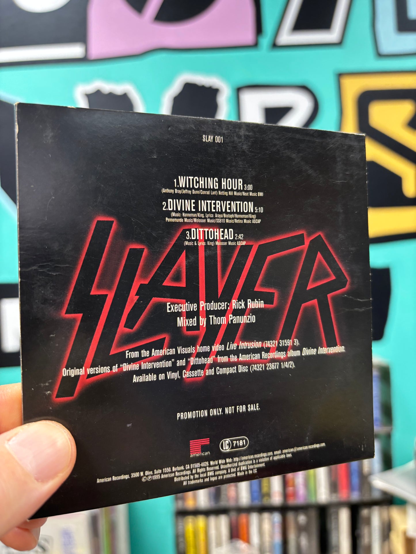 Slayer: Live Intrusion, CD, Promo, Only pressing, American Recordings, Europe 1995