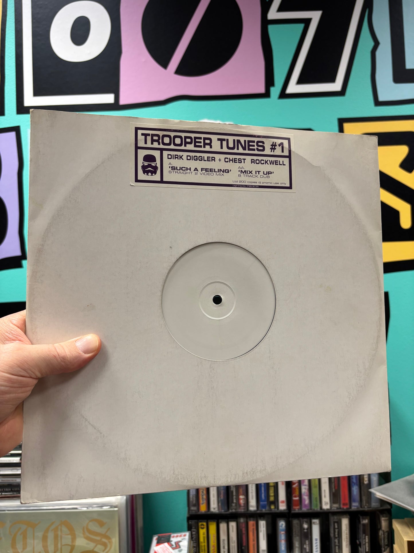 Dirk Diggler + Chest Rockwell: Trooper Tunes #1, 12inch, Only pressing, Promo, White label, Trooper Tunes, UK 2000