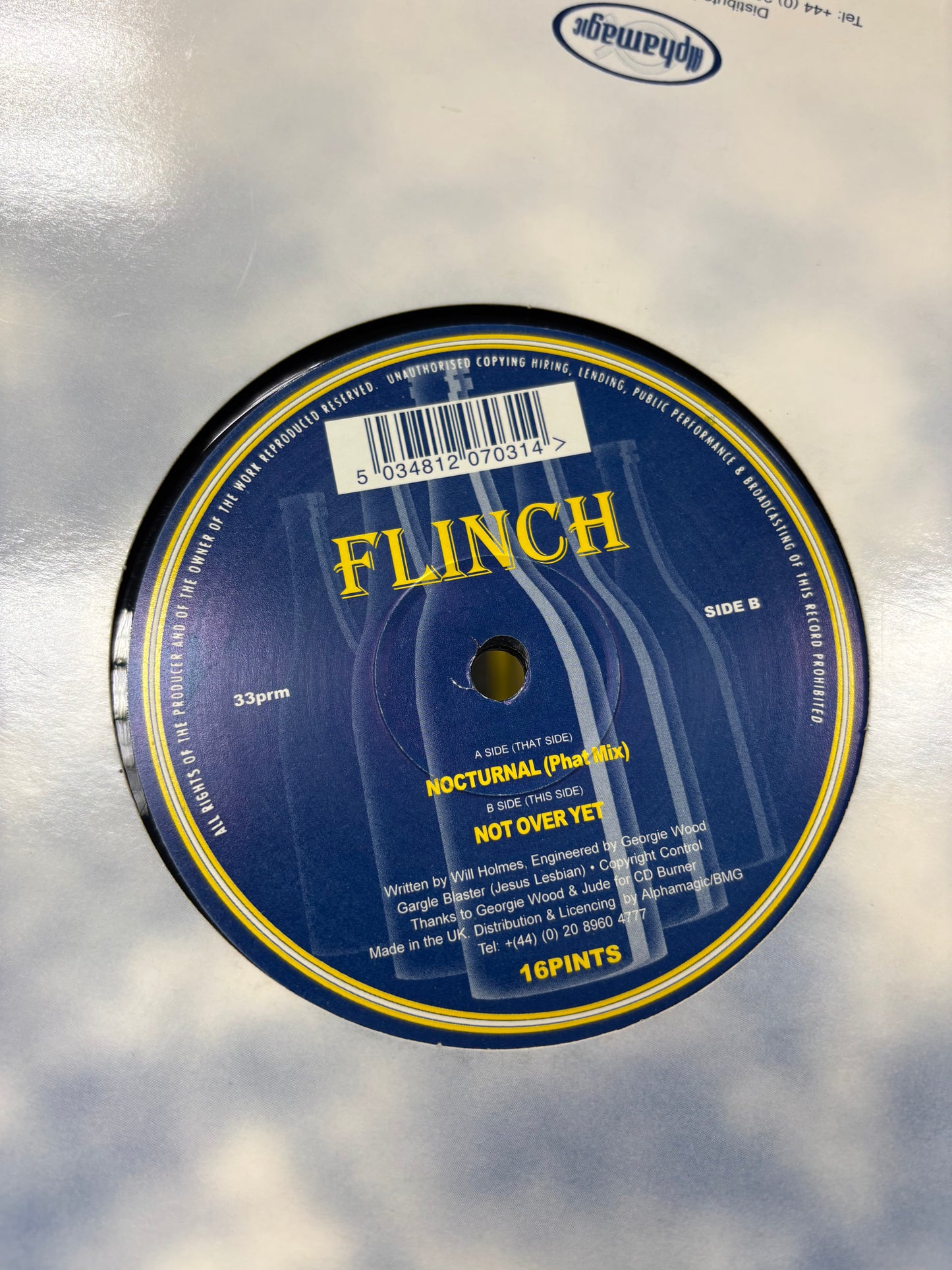 Flinch: Nocturnal, 12inch, Only official pressing, Public House, UK 2000