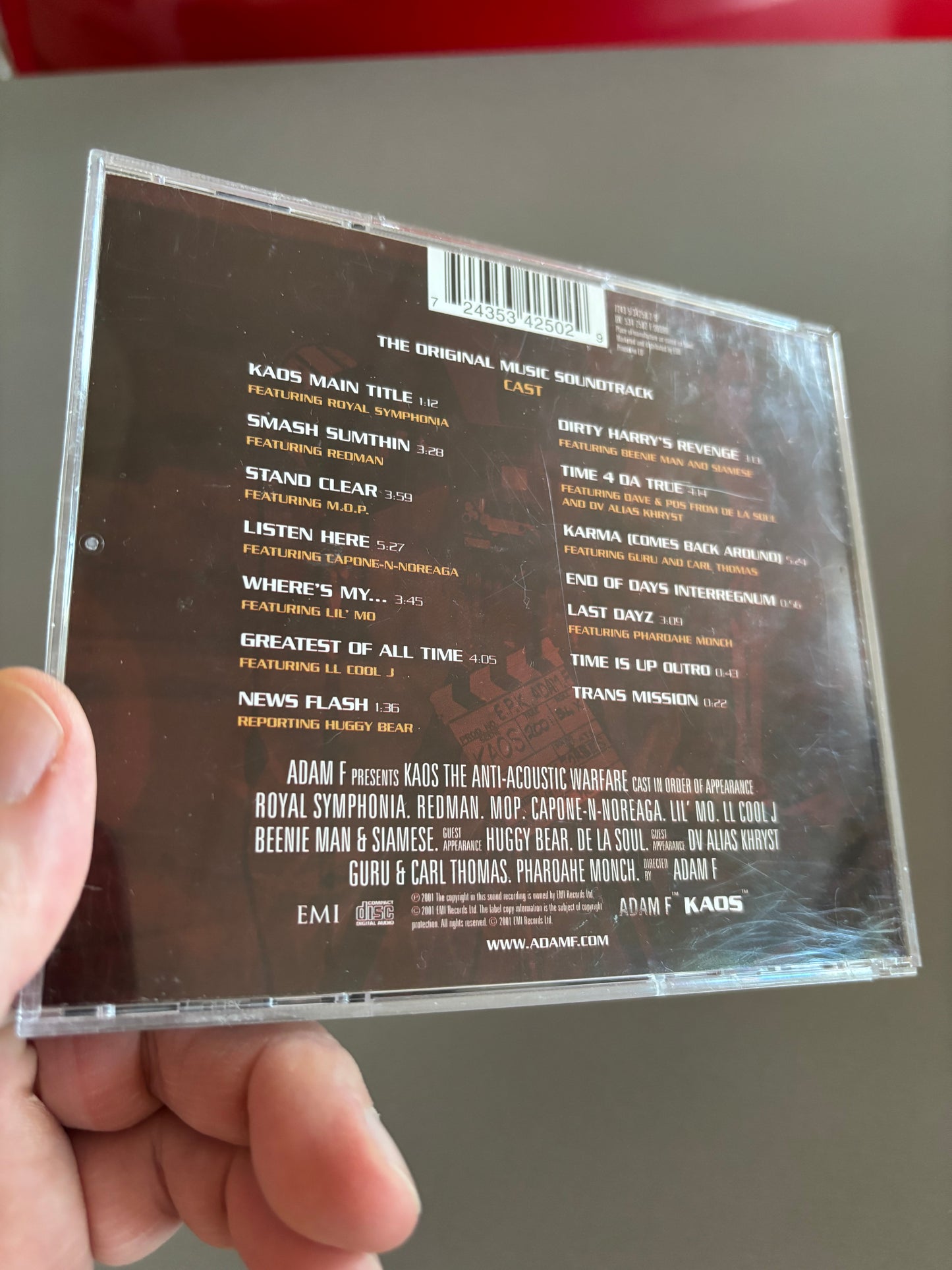 Adam F presents: Kaos: The Anti-Acoustic Warfare, CD, EMI, Europe 2001