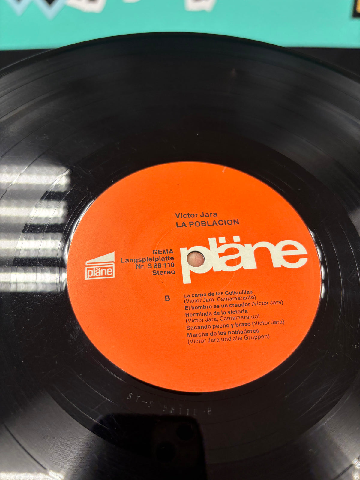 Victor Jara: La Poblacion, LP, gatefold, pläne, Germany 1974