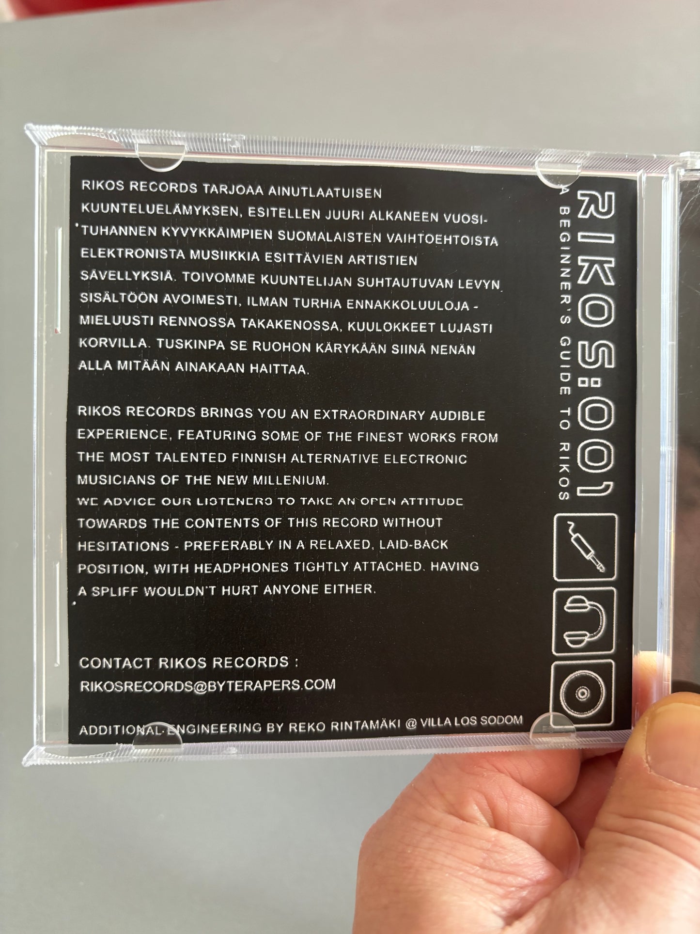 Rikos: 001 - A Beginner’s Guide To Rikos, CDr, Limited Edition, Only pressing, Rikos Records, Finland 2000
