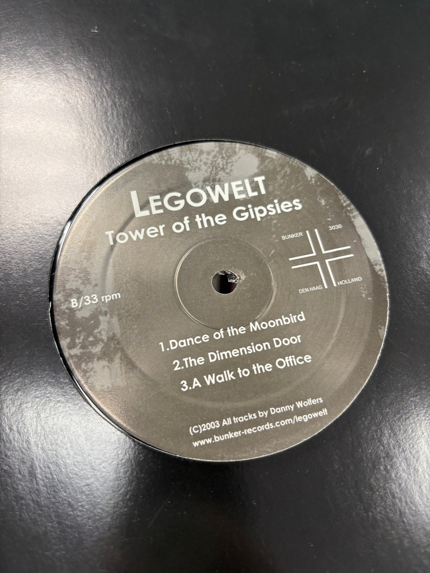 Legowelt: Tower of the Gipsies, 12inch, EP, 1st pressing, Bunker Records, Netherlands 2003