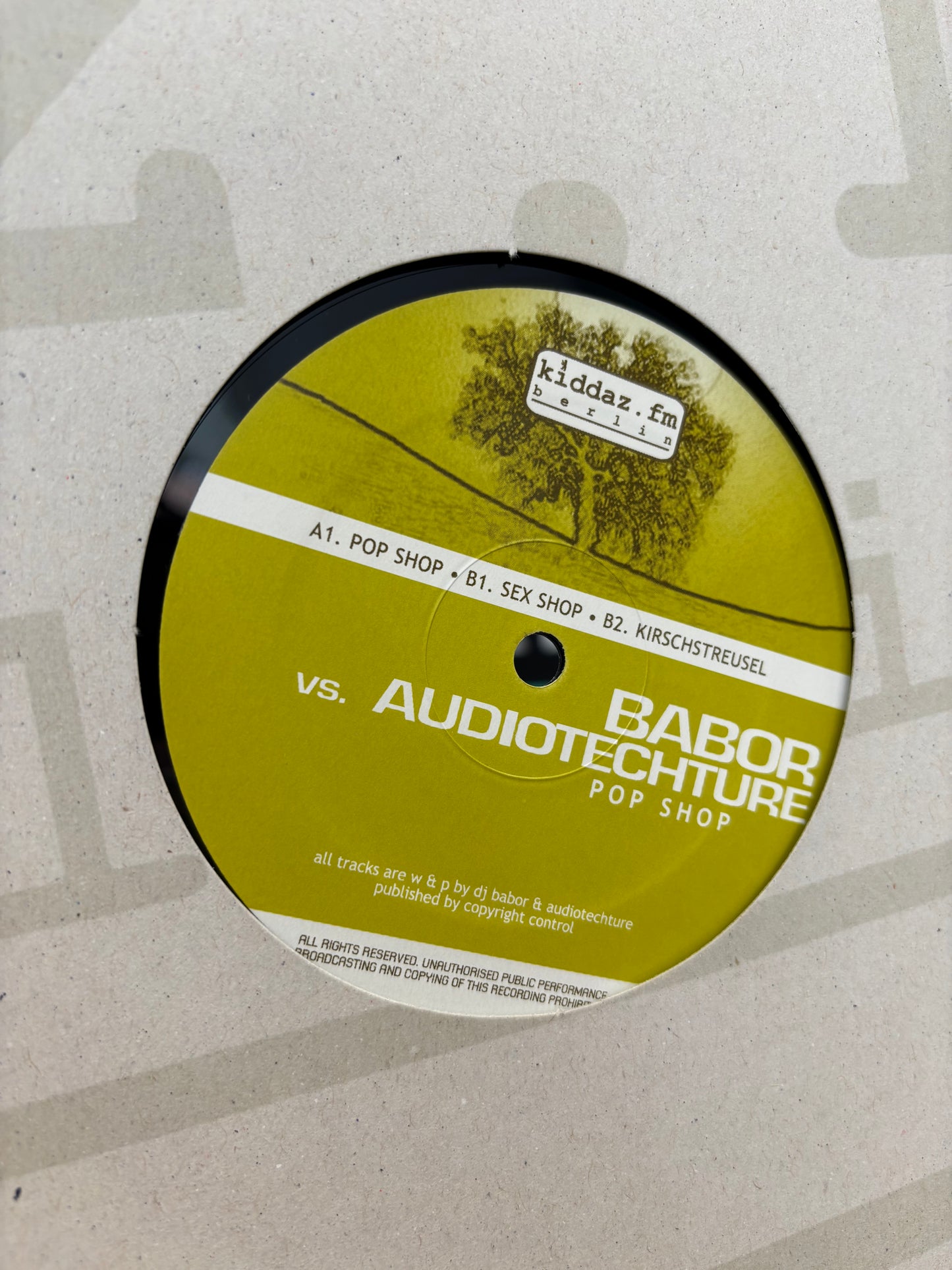 Babor vs. Audiotechture: Pop Shop, 12inch, Only pressing, Kiddaz.fm, Germany 2002
