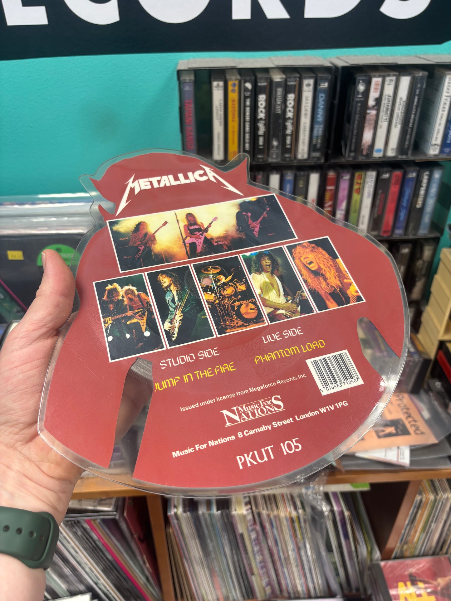 Metallica: Jump In The Fire, Shape, Picture Disc, Reissue, Music For Nations, UK 1986