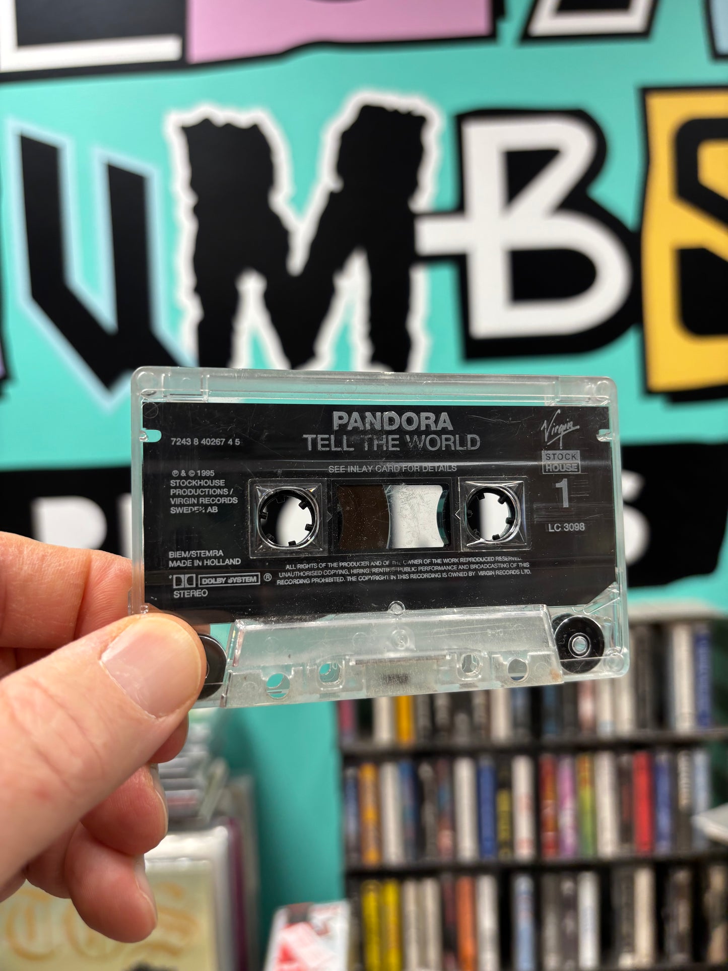 Pandora: Tell The World, cassette, Virgin, Stockhouse, N.E.W. Music, Europe 1995