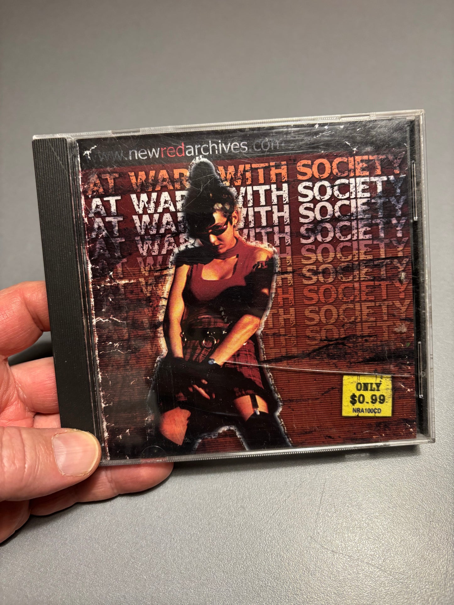 At War With Society, CD, Compilation, 1st pressing, New Red Archives, US 1998