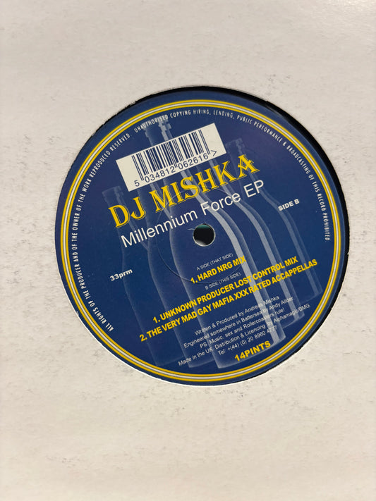 DJ Mishka: Millenium Force EP, 12inch, Only official pressing, Public House, UK 2000