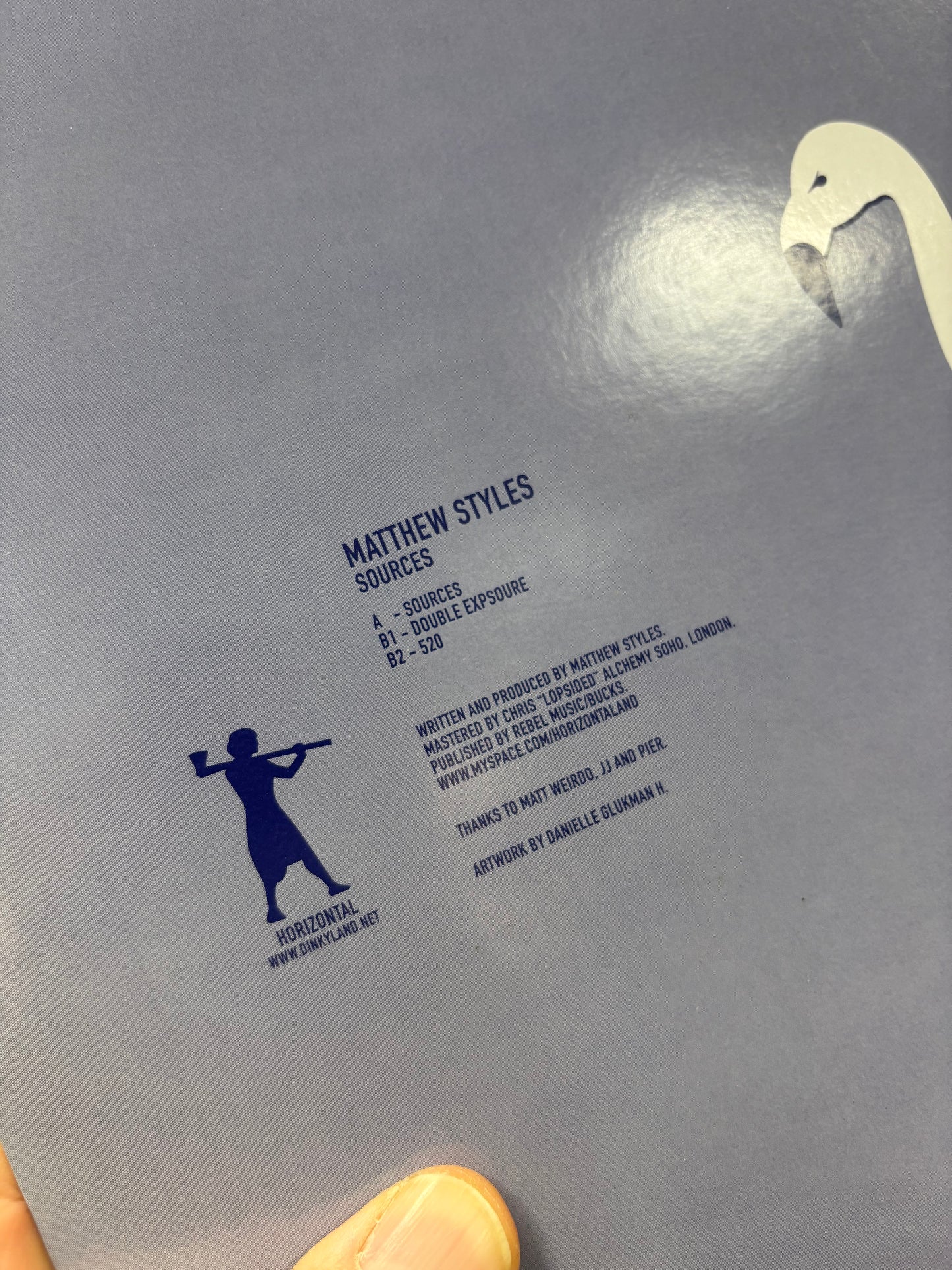 Matthew Styles: Sources, 12inch, Only pressing, Horizontal, Germany 2008