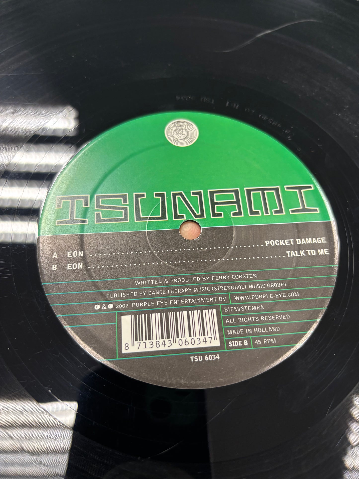 EON (Ferry Corsten): Pocket Damage, 12inch, Only pressing, Tsunami, Netherlands 2002
