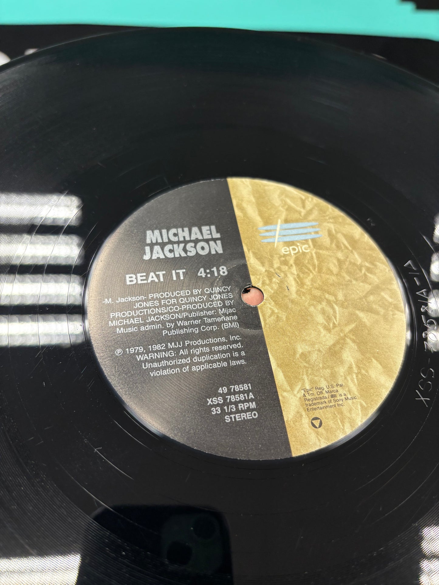 Michael Jackson: Beat It/Working Day & Night, 12inch, Only pressing, Epic, US 1997