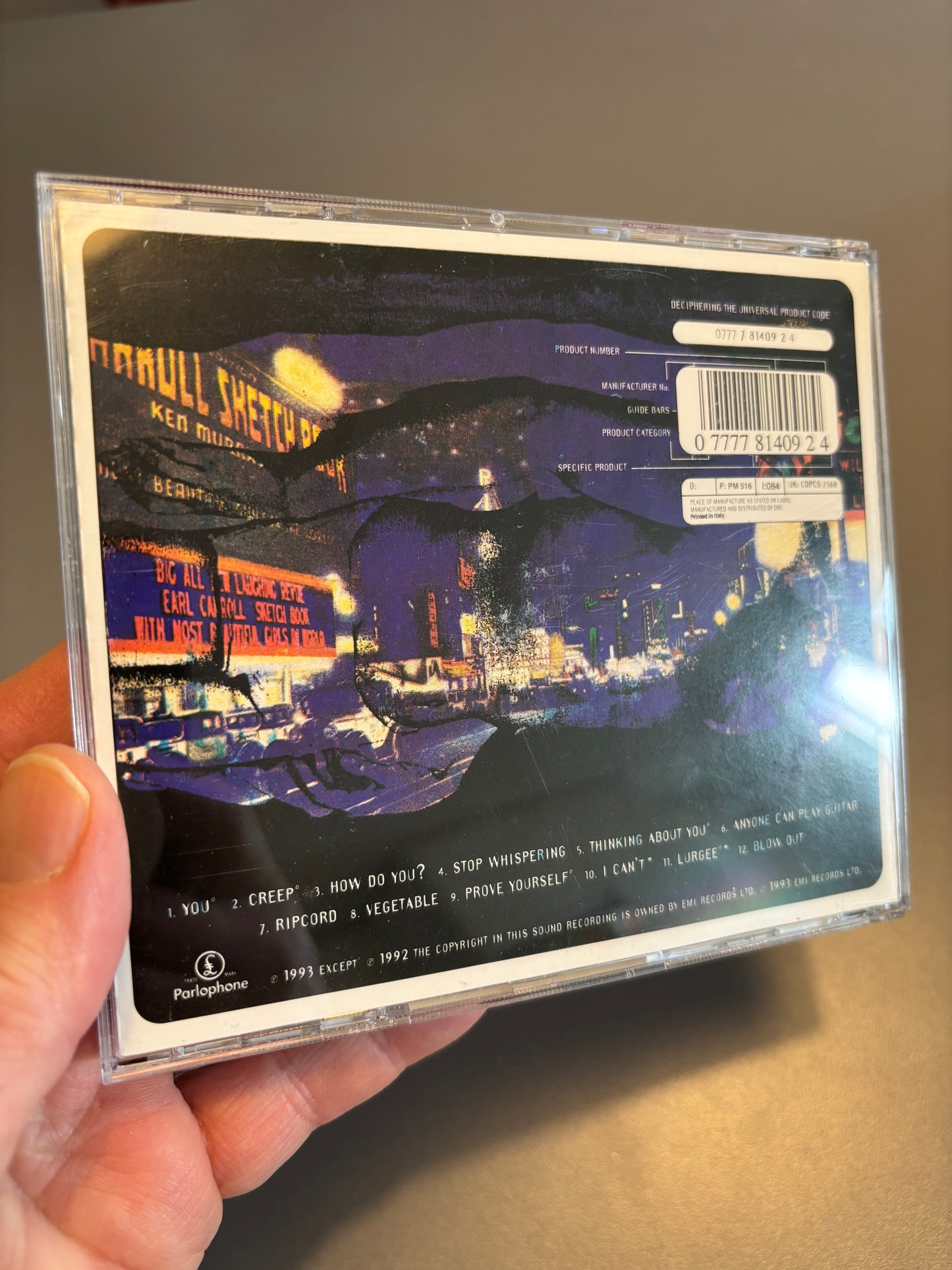 Radiohead: Pablo Honey, CD, repress, Parlophone, Europe year?