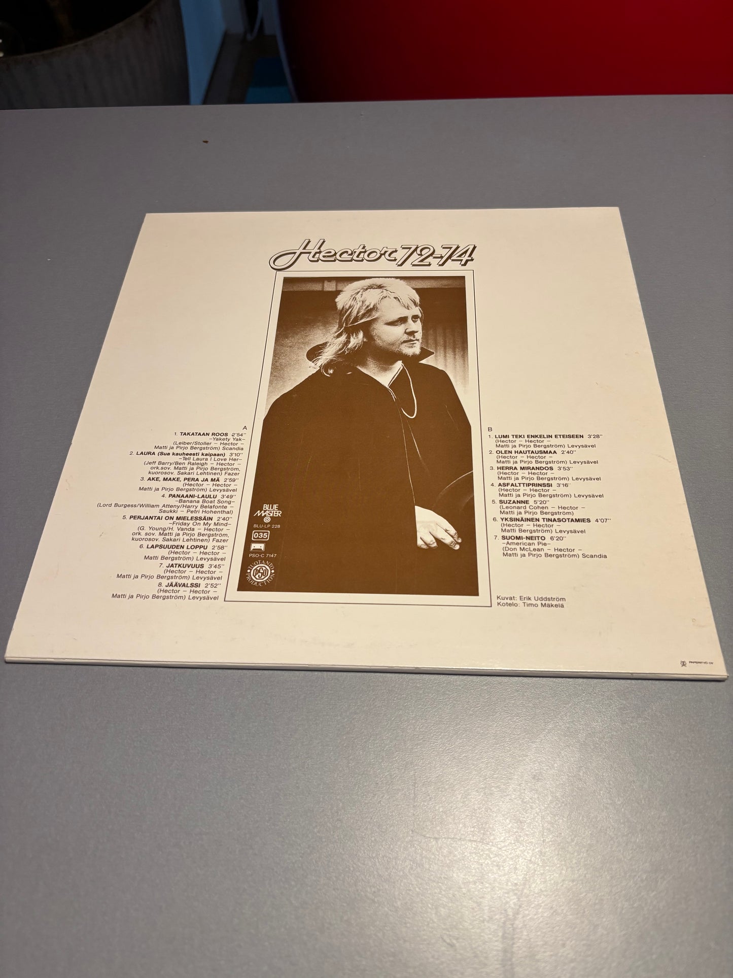 Hector: 72-74, LP, Compilation, Stereo, Mono, Blue Master, Finland 1978
